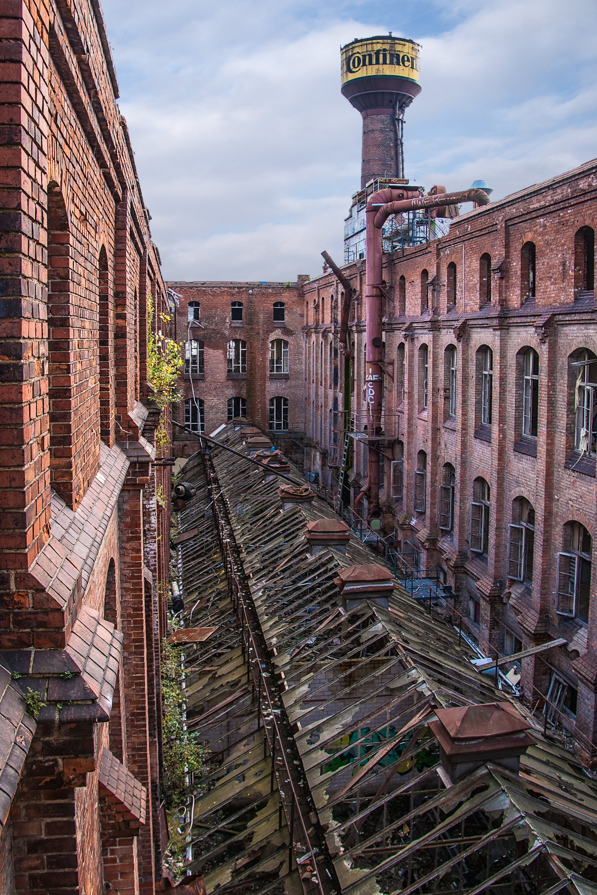 2K, no people, factory building, direction, old factory hall, abandoned, lapsed, cloud - sky, dilapidated, day, ruin, outdoors, tower, travel, nature, Phone HD Wallpaper