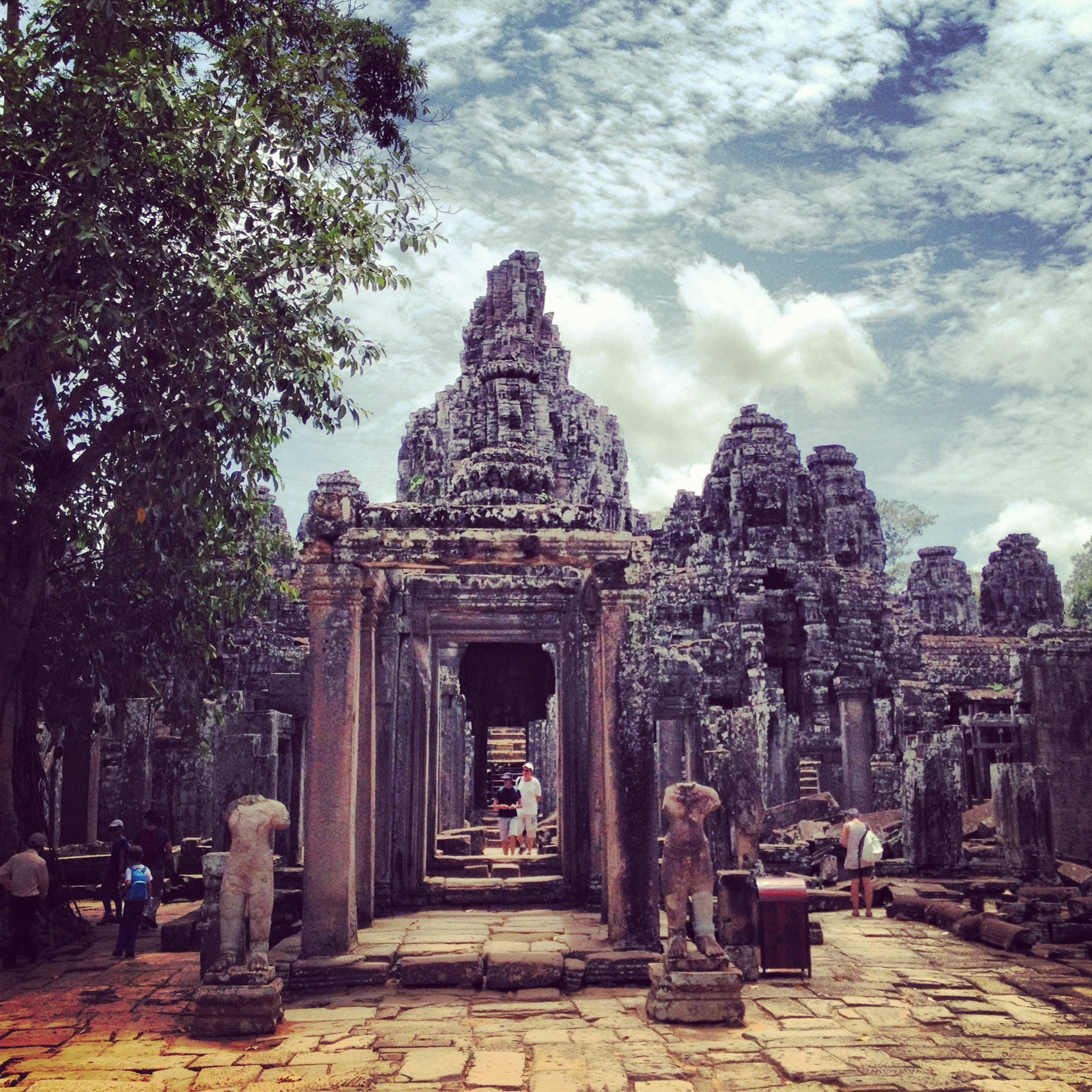 outdoors, history, archaeology, sky, the past, tourism, temple, travel destinations, ancient, ancient civilization, architecture, siem reap, nature, place of worship, Phone HD Wallpaper