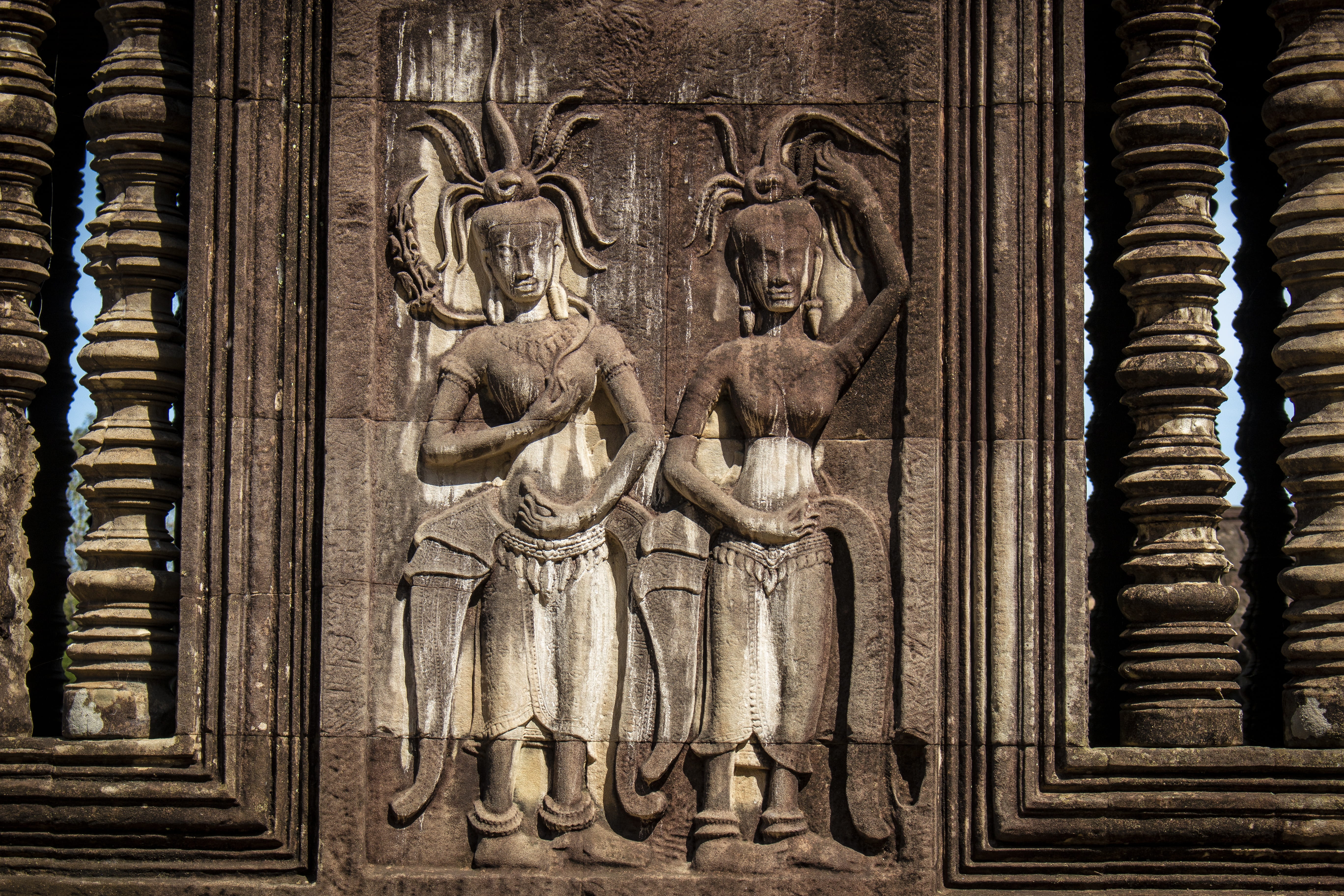 ankgor wat, building exterior, heritage, sculpture, cambodia, creativity, unesco, human representation, spirituality, ancient civilization, siem reap, engraving, HD Wallpaper