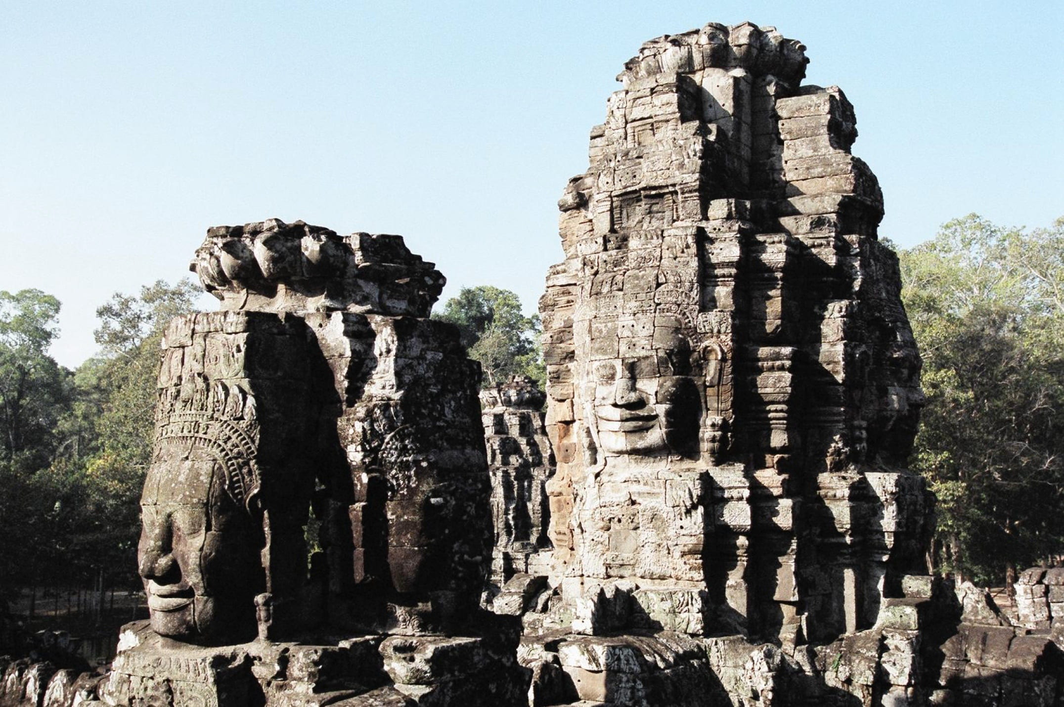 stone material, ruins, craft, travel destinations, the past, travel, temple, representation, bayon, spirituality, ancient, history, sculpture, no people, HD Wallpaper