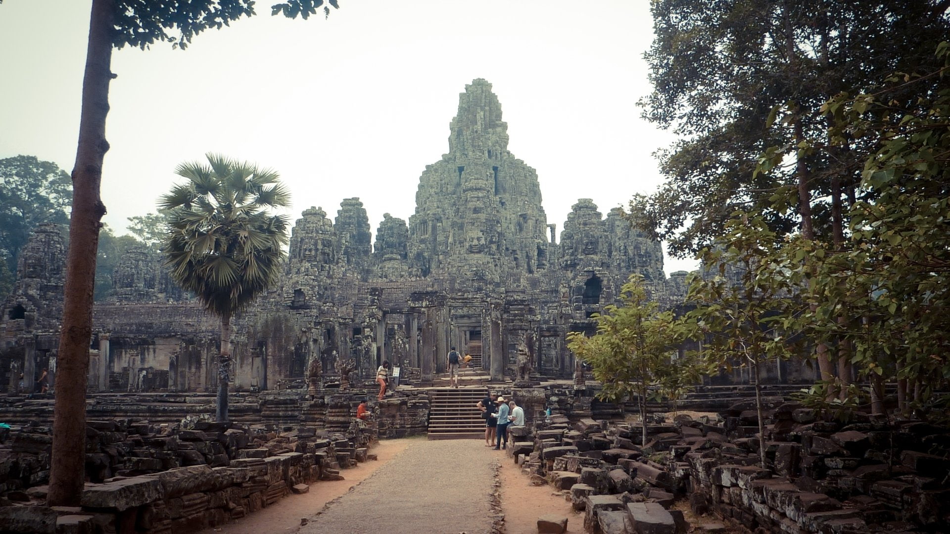 Temples, Angkor Thom, 1080P, HD Wallpaper