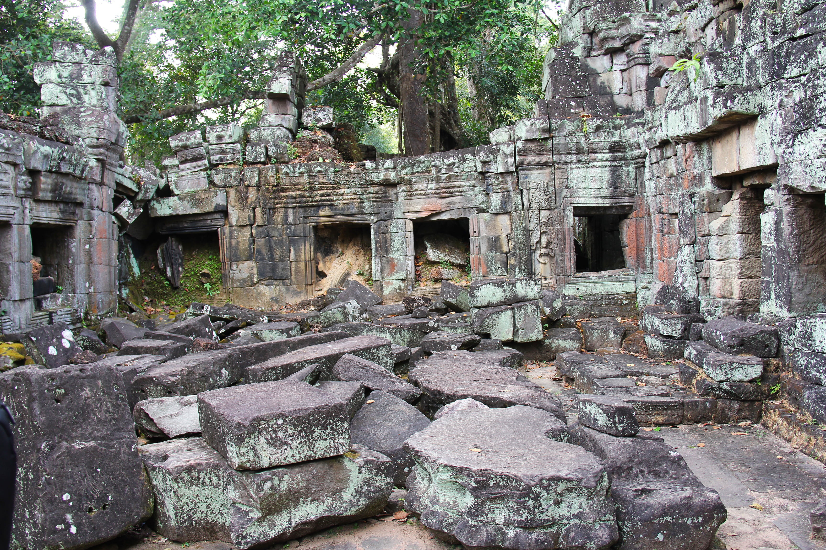 tourist, heritage, ruined, beautiful, history, stone material, travel destinations, old ruin, old, temple, day, ruin, ancient, religion, architecture, tree, HD Wallpaper