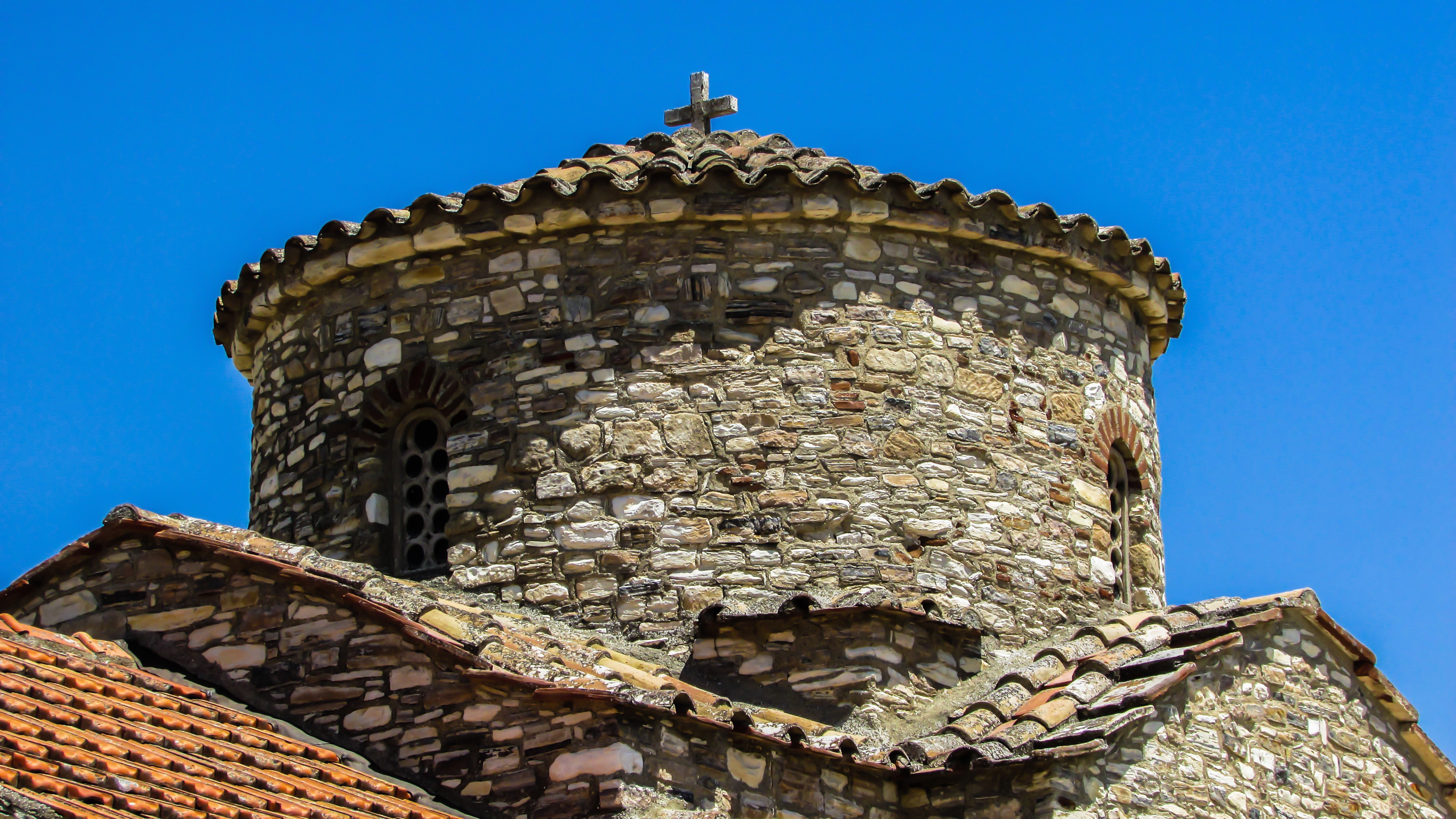 cyprus, architecture, history, tower, stone wall, building, sky, travel destinations, place of worship, 12th century, archangel michael, building exterior, HD Wallpaper