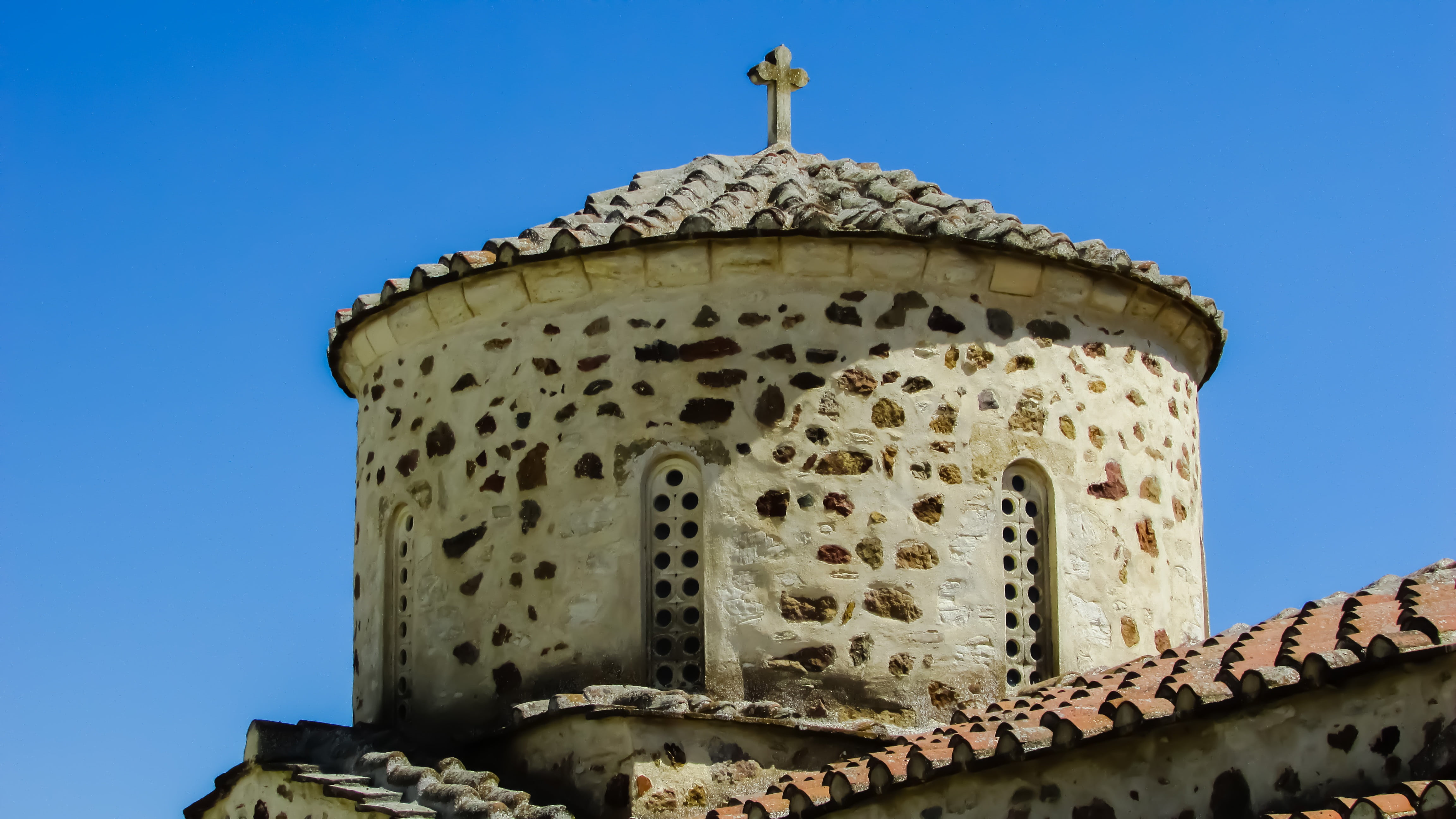 4K, building, sky, travel destinations, tower, orthodox, blue, monument, built structure, religion, no people, place of worship, building exterior, ayia marina, HD Wallpaper
