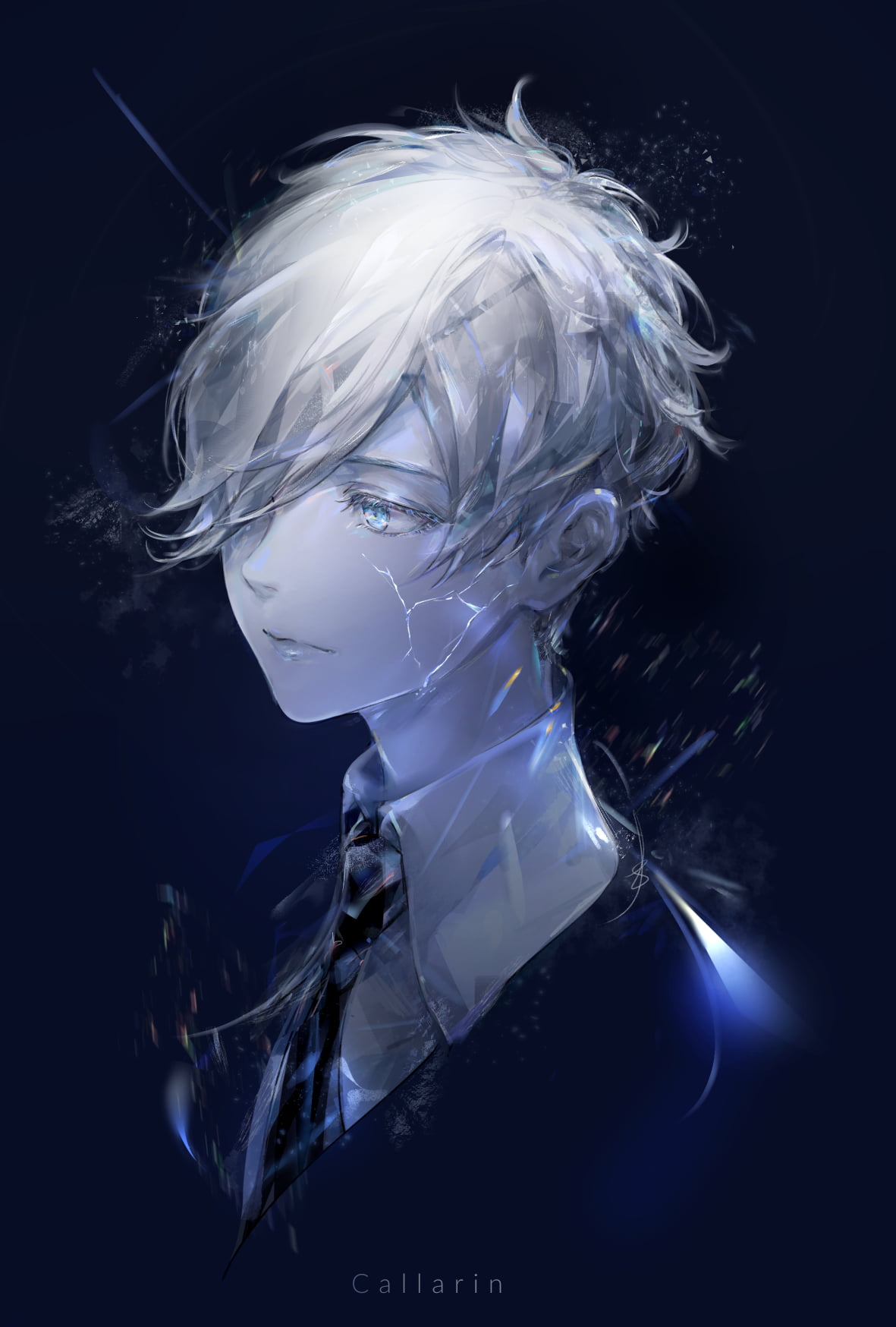 studio shot, Antarcticite (Houseki no Kuni), one person, blond hair, Houseki no kuni , profile view, headshot, beauty, hairstyle, fashion, mystery, women, Phone HD Wallpaper