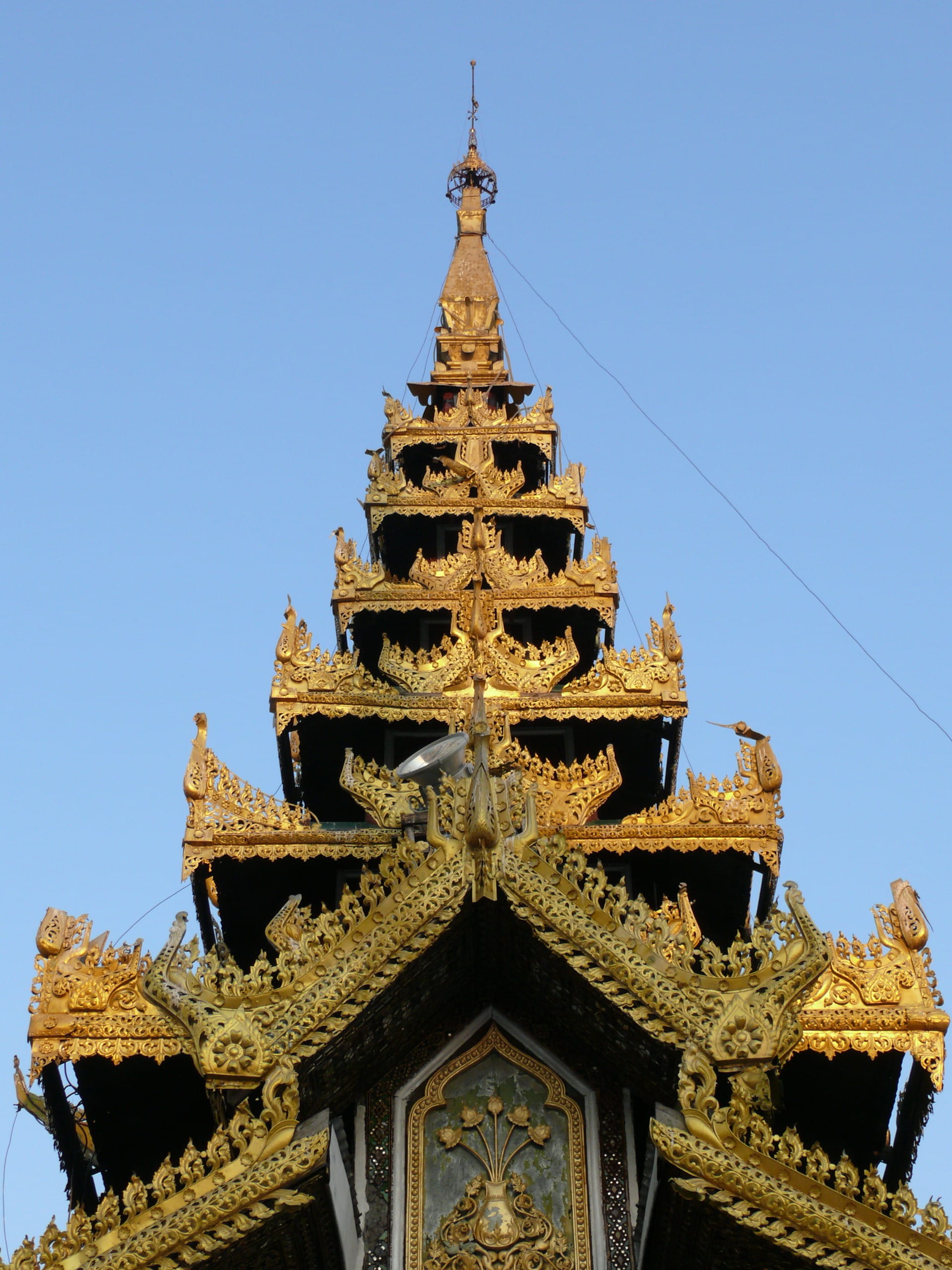 low angle view, building, history, spire, belief, day, Asia, built structure, building exterior, Pagoda, Yangon, Myanmar, no people, place of worship, 2K, Phone HD Wallpaper