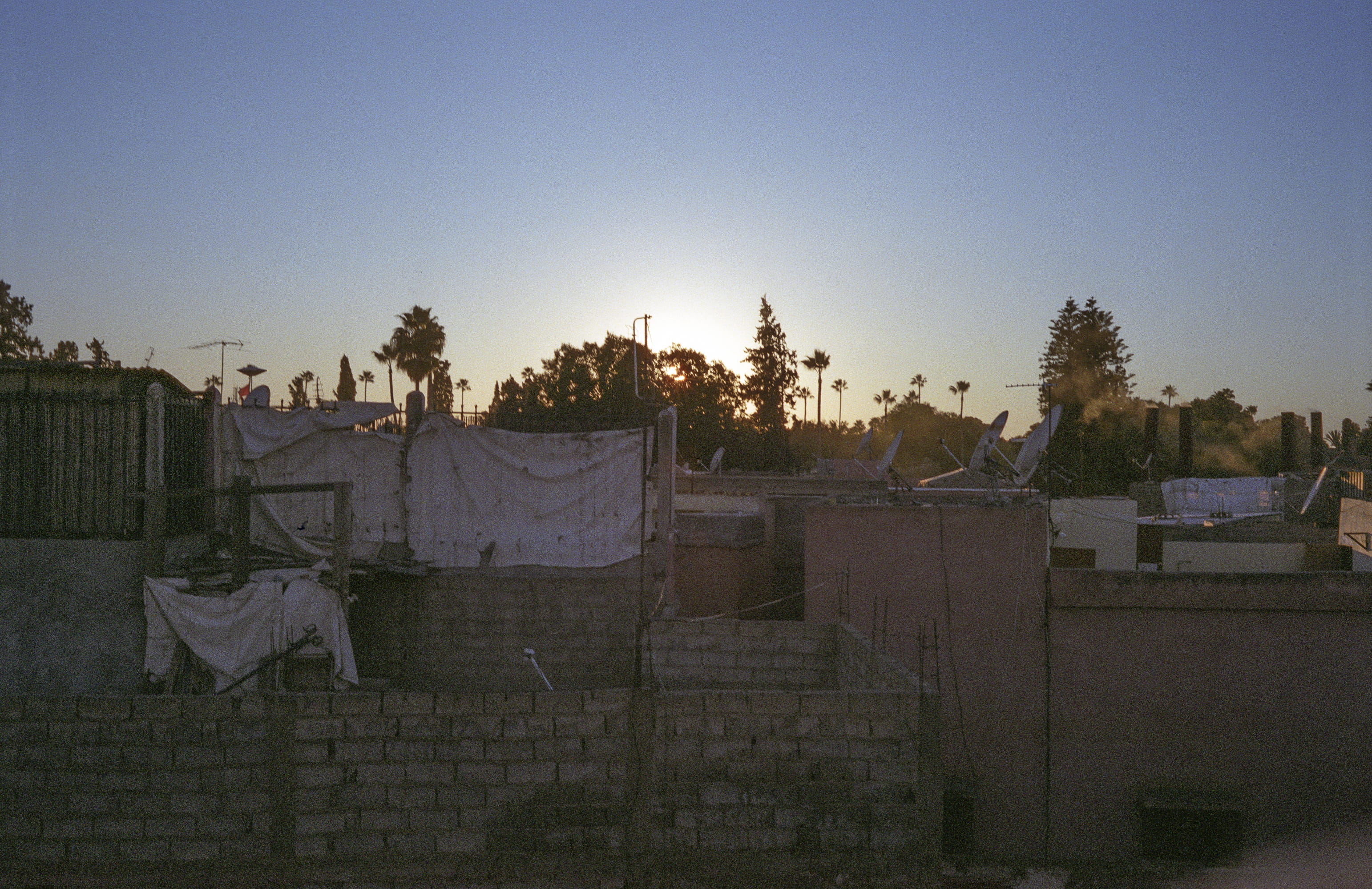 2K, color, analog, fujifilm, textile, tree, rooftops, no people, marrakesh, morocco, plant, gx, sky, nature, yashica, day, architecture, city, boundary, HD Wallpaper