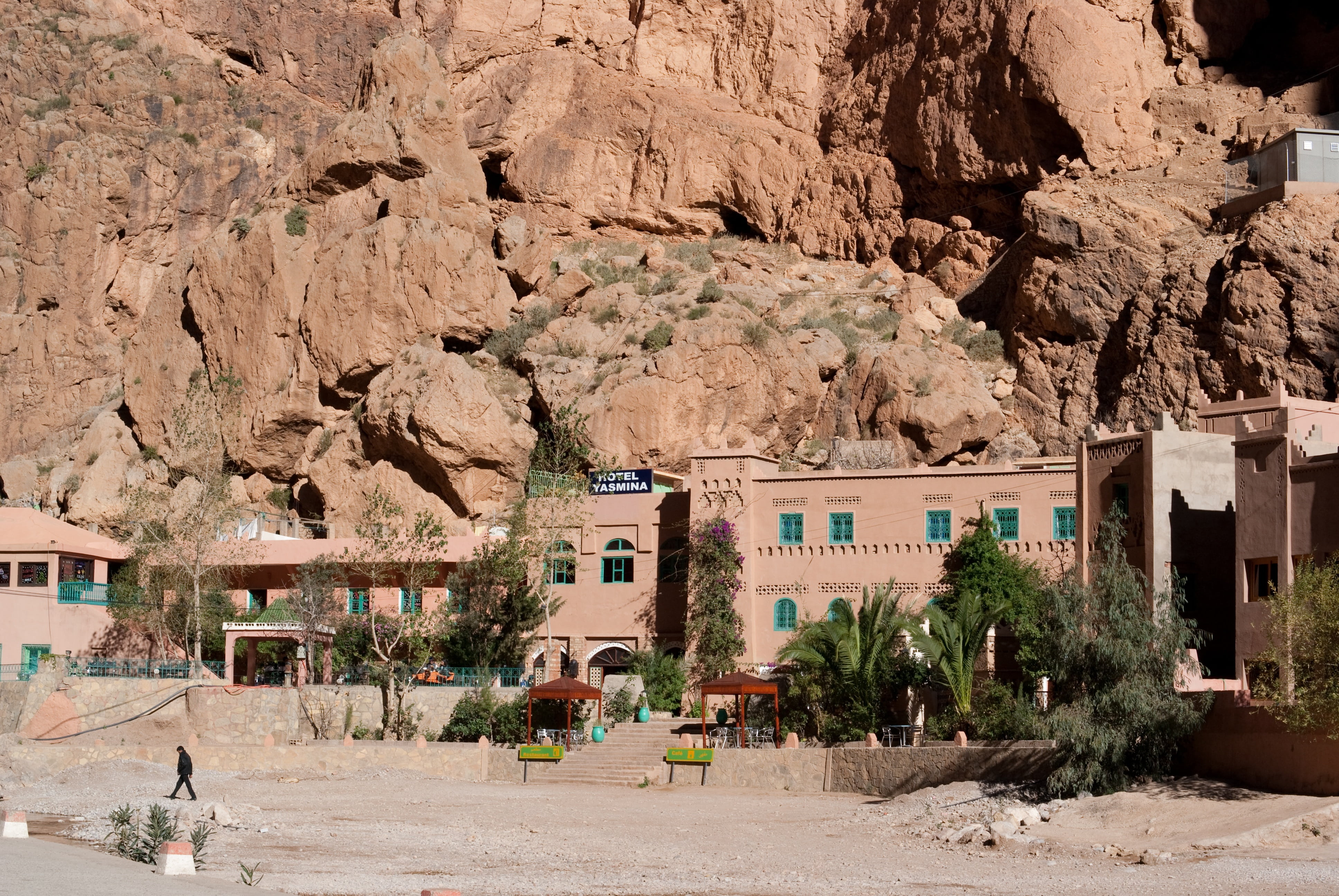desert, rock, rock - object, rock formation, mode of transportation, travel, berber, architecture, nature, road, building exterior, village, transportation, HD Wallpaper