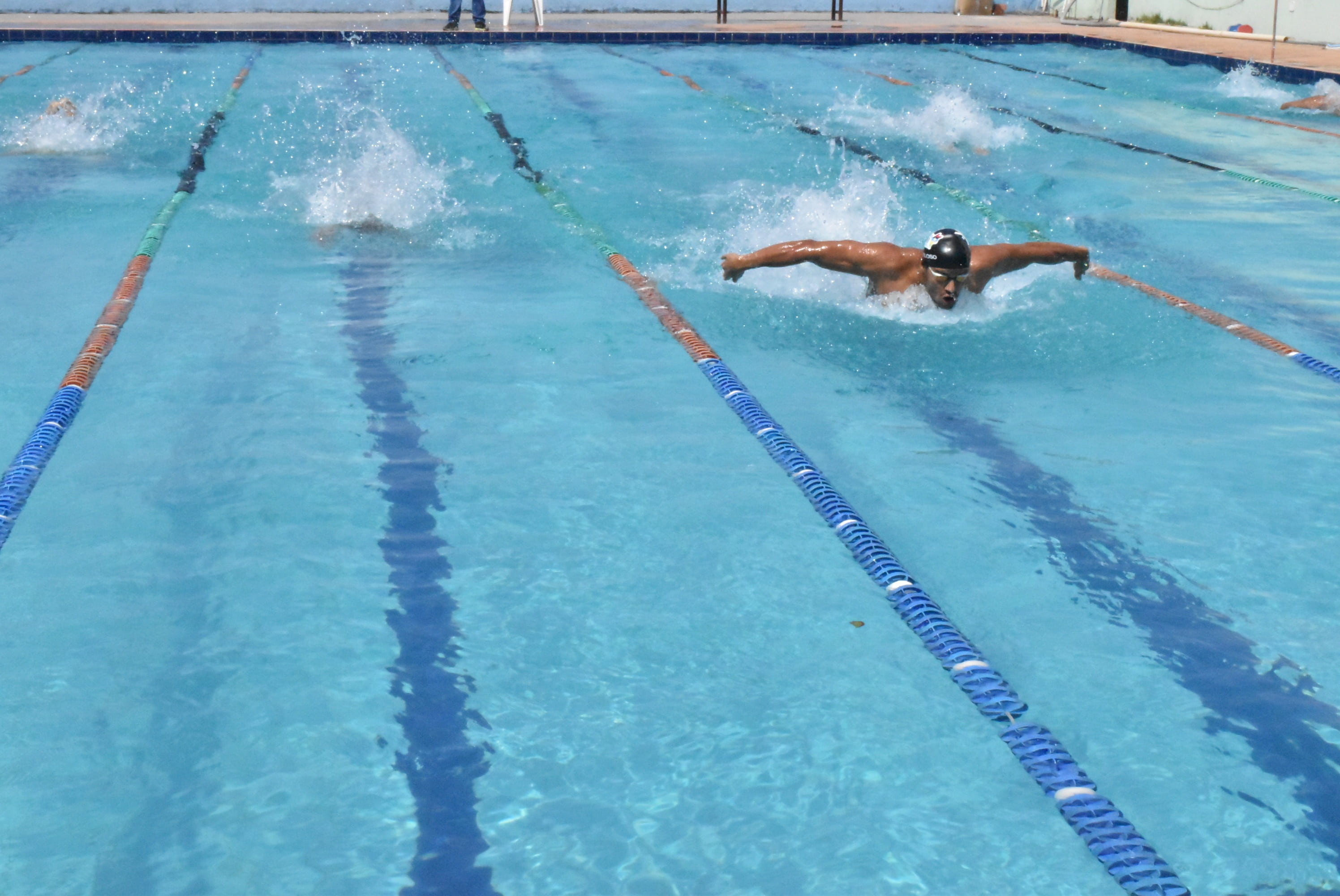 outdoors, sports event, competition, action, swimwear, swimming Pool, one person, lifestyles, leisure activity, athlete, competing, motion, men, vitality, HD Wallpaper