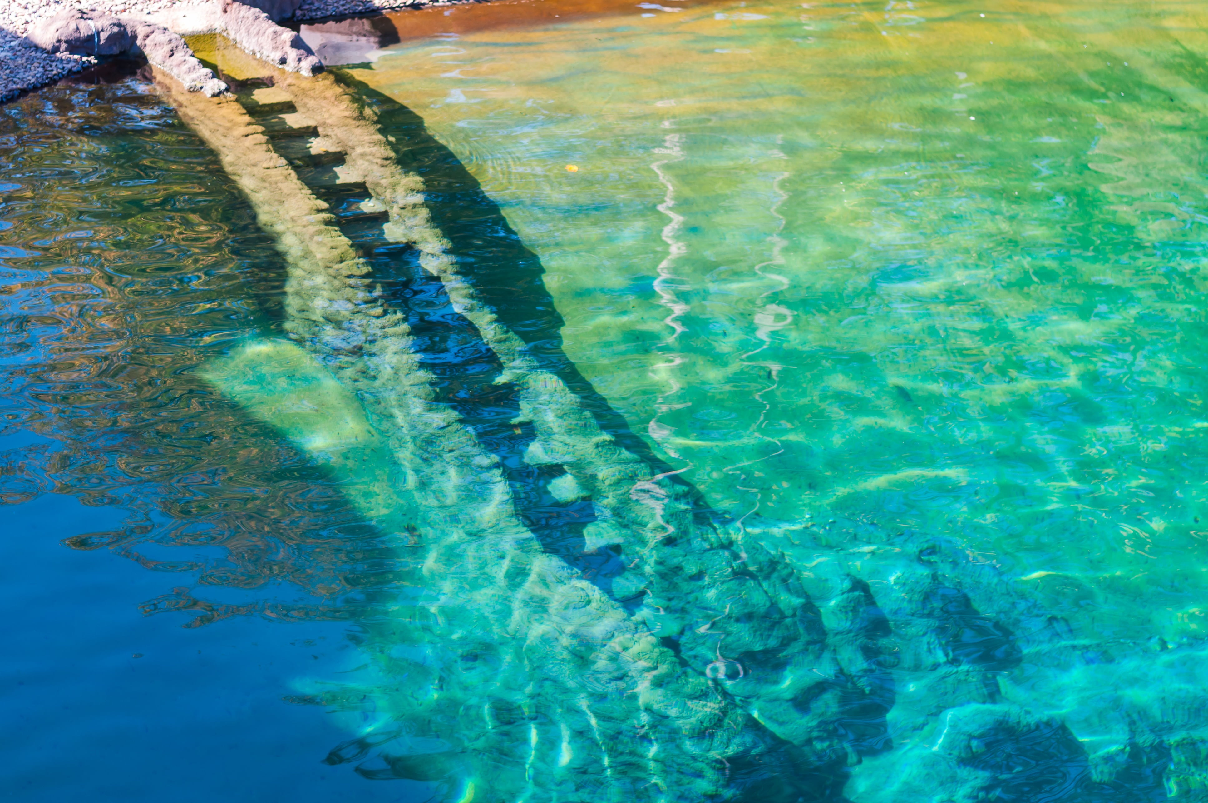diving, turquoise colored, no people, aquarium, high angle view, nature, competition, poland, outdoors, blue, sport, swimming lane marker, 4K, pool, sea, HD Wallpaper