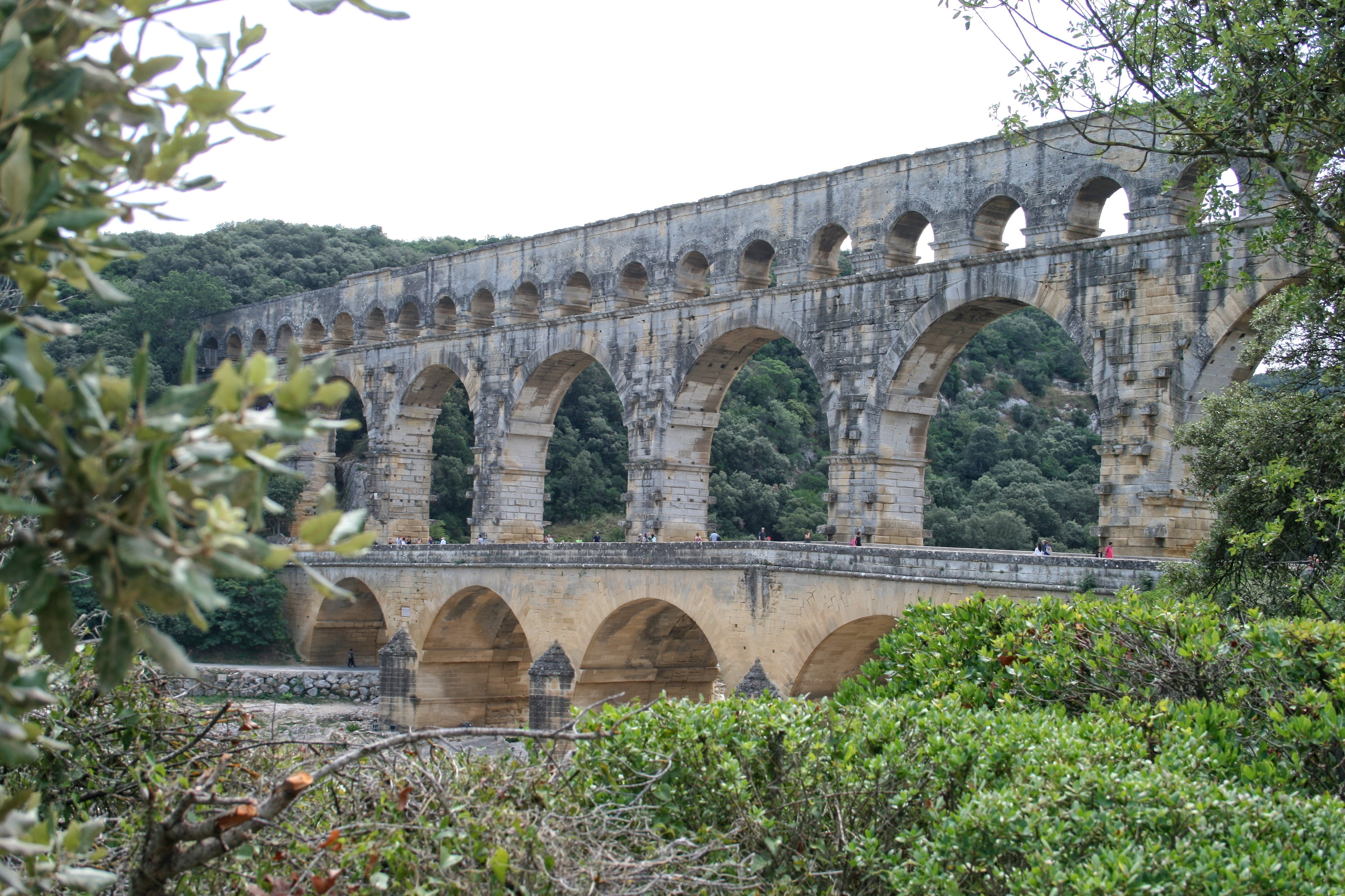 travel, provence, bridge - Man Made Structure, travel destinations, plant, tree, history, gard, europe, arch, ancient civilization, old ruin, ark, old, HD Wallpaper