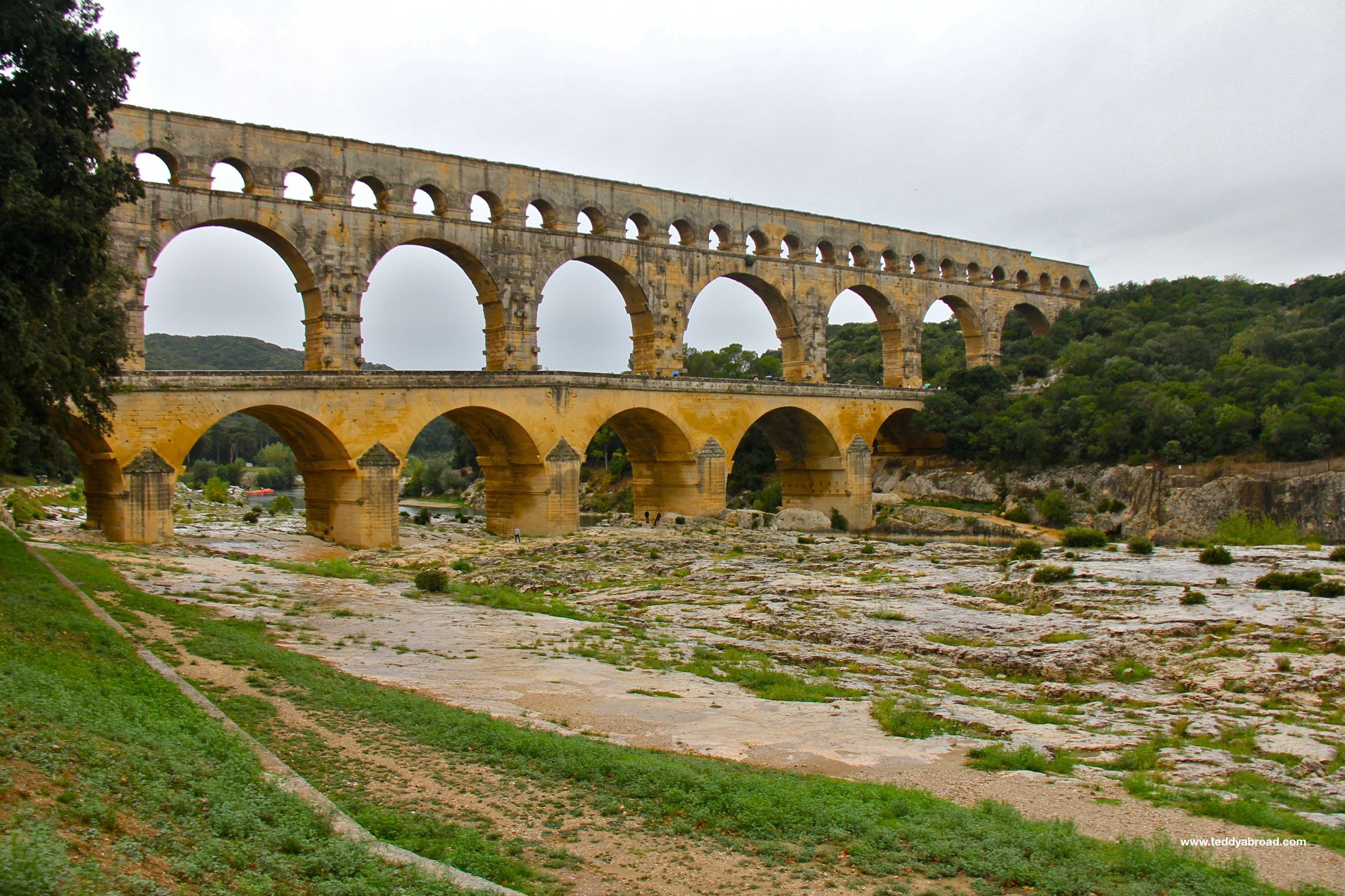 Old Building, bridge, Aqueducts, Pont Du Gard, building, 2K, HD Wallpaper