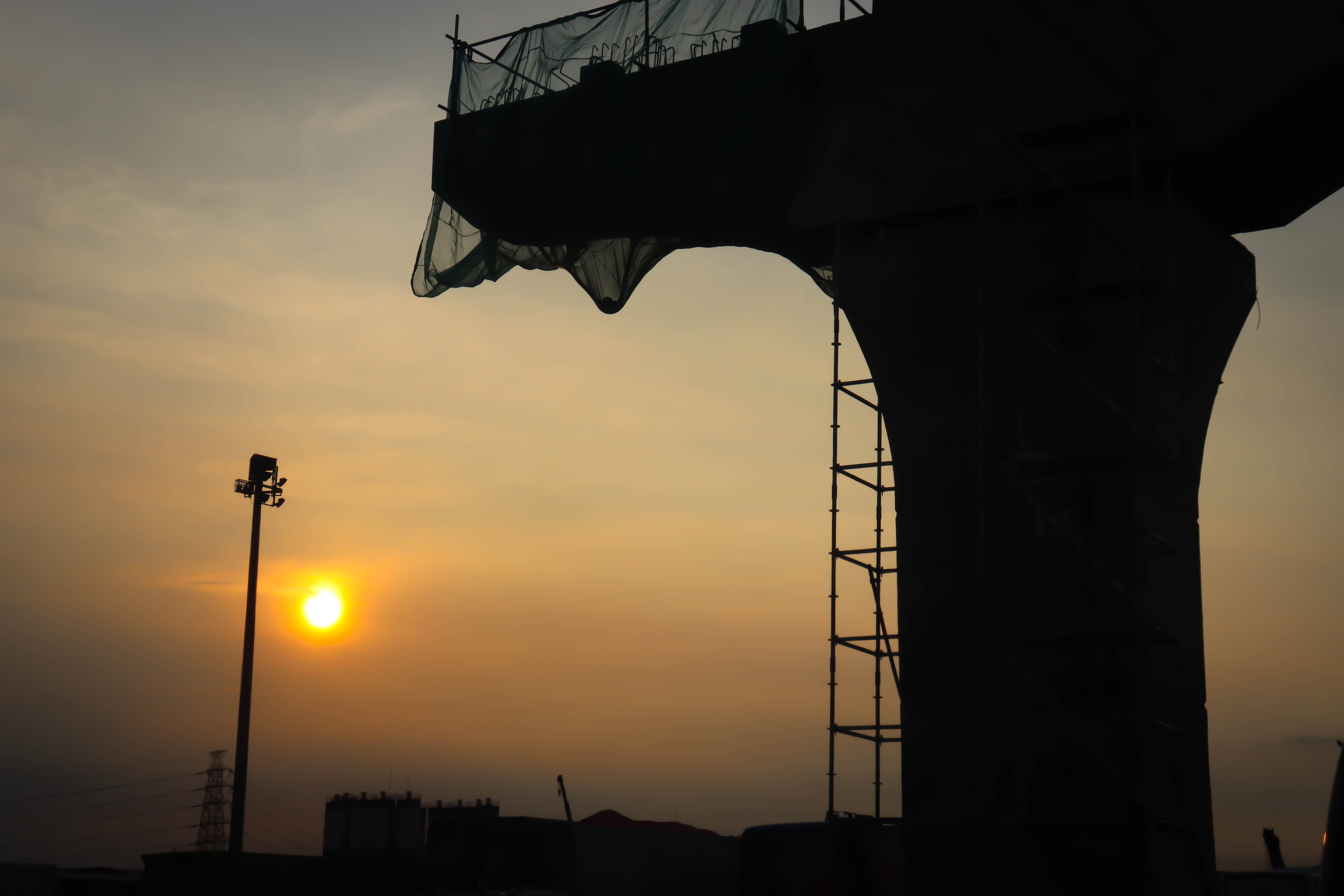 sky, nature, java, city, cloud - sky, editorial, sign, building exterior, bridge - man made structure, background, florida, jakarta, road, transport, gate, HD Wallpaper