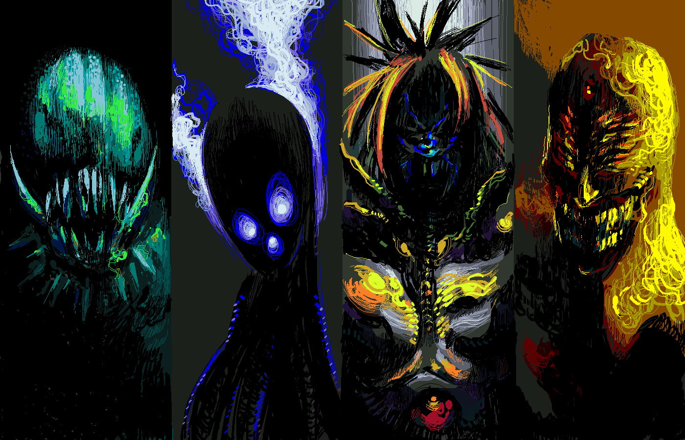 real people, choice, Geryuganshoop (One-Punch Man), night, close-up, art and craft, One-Punch Man, indoors, pattern, hanging, variation, Groribas (One-Punch Man), HD Wallpaper