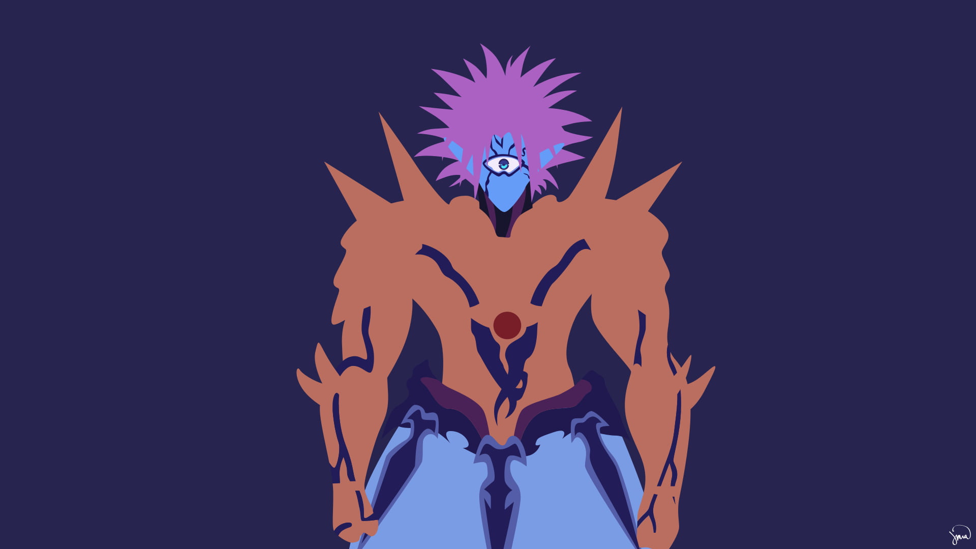 1080P, nature, Minimalist, blue background, shape, craft, One-Punch Man, celebration, representation, illuminated, Blue Eyes, blue, copy space, indoors, HD Wallpaper