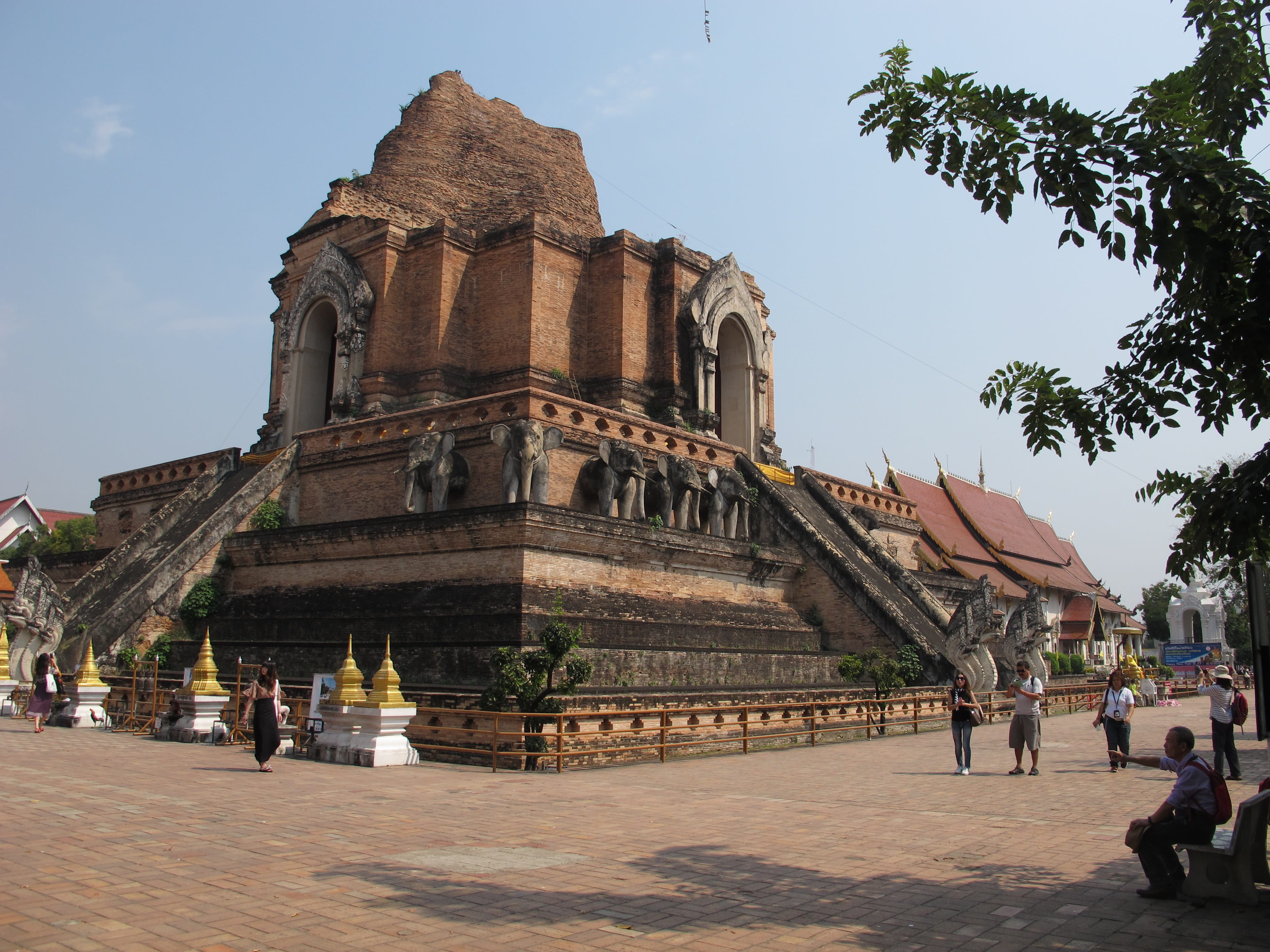 history, building exterior, chiang mai, thailand, religion, nature, building, 2K, tree, belief, sky, place of worship, incidental people, day, built structure, HD Wallpaper