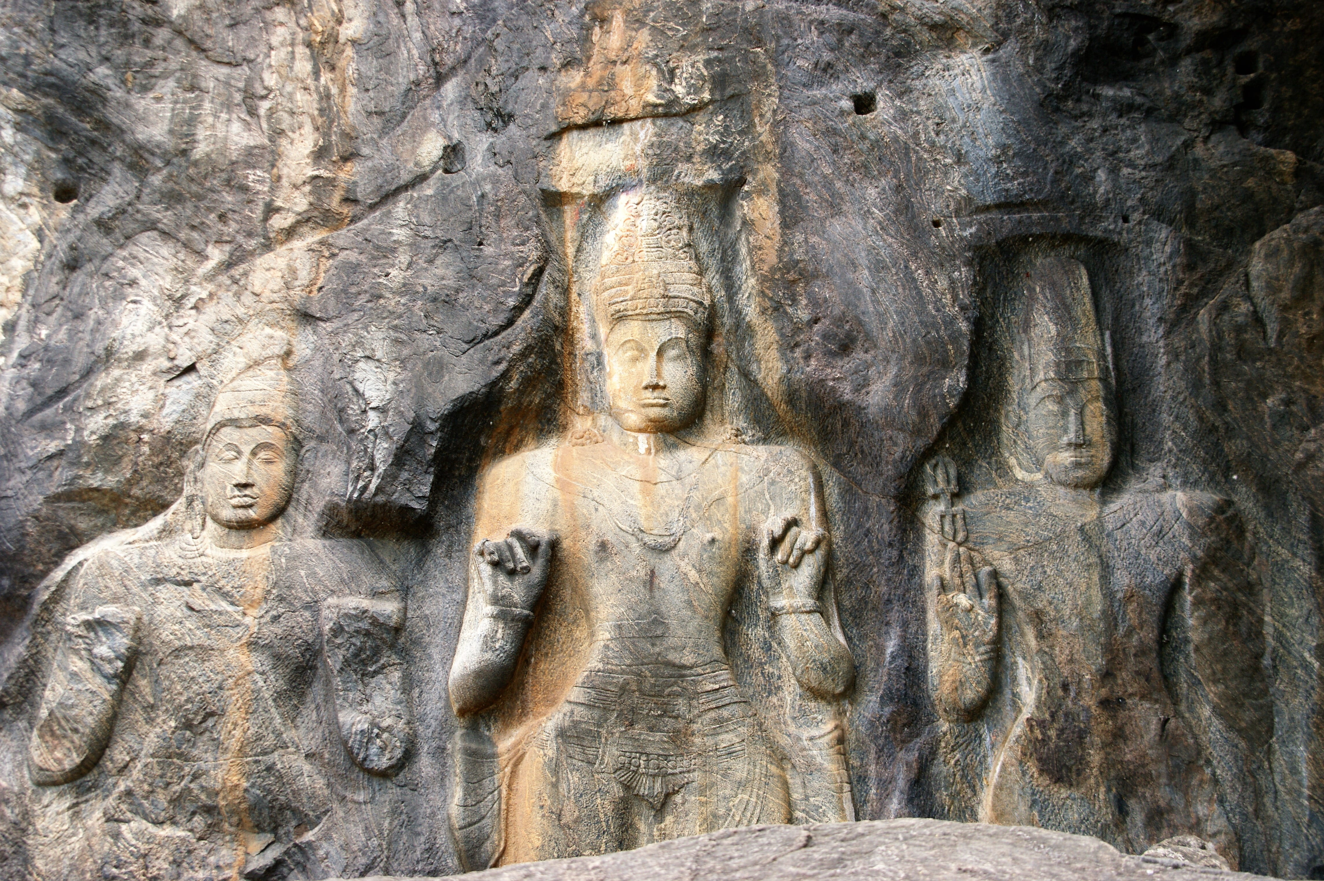 ancient civilization, 4K, sculpture, history, idol, human representation, art and craft, no people, place of worship, religion, spirituality, craft, buduruwagala, HD Wallpaper