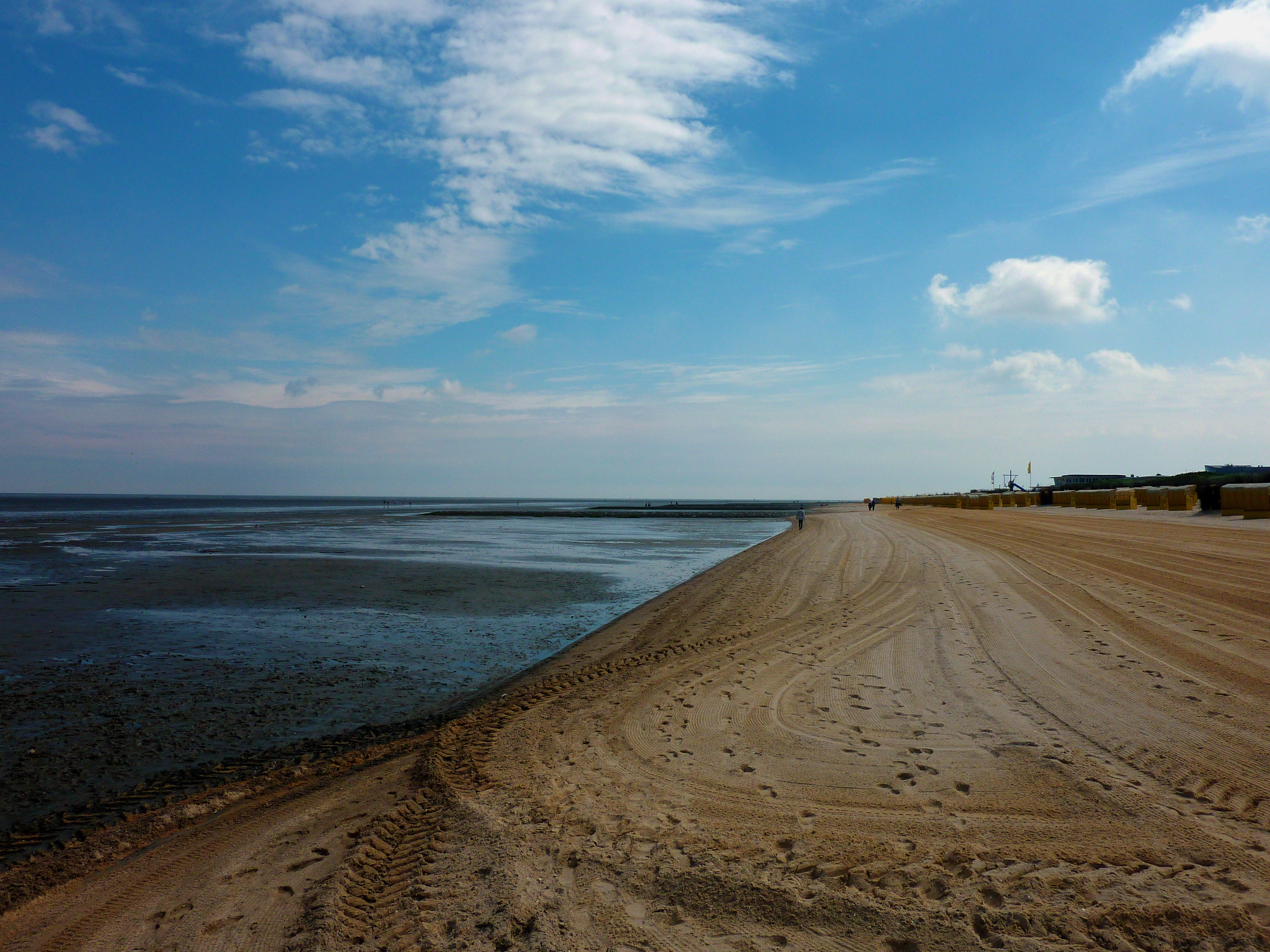 outdoors, horizon, land, sand beach, landscape, borkum, sand, baltic sea, horizon over water, direction, tranquility, water, holiday, beach, sky, tranquil scene, HD Wallpaper