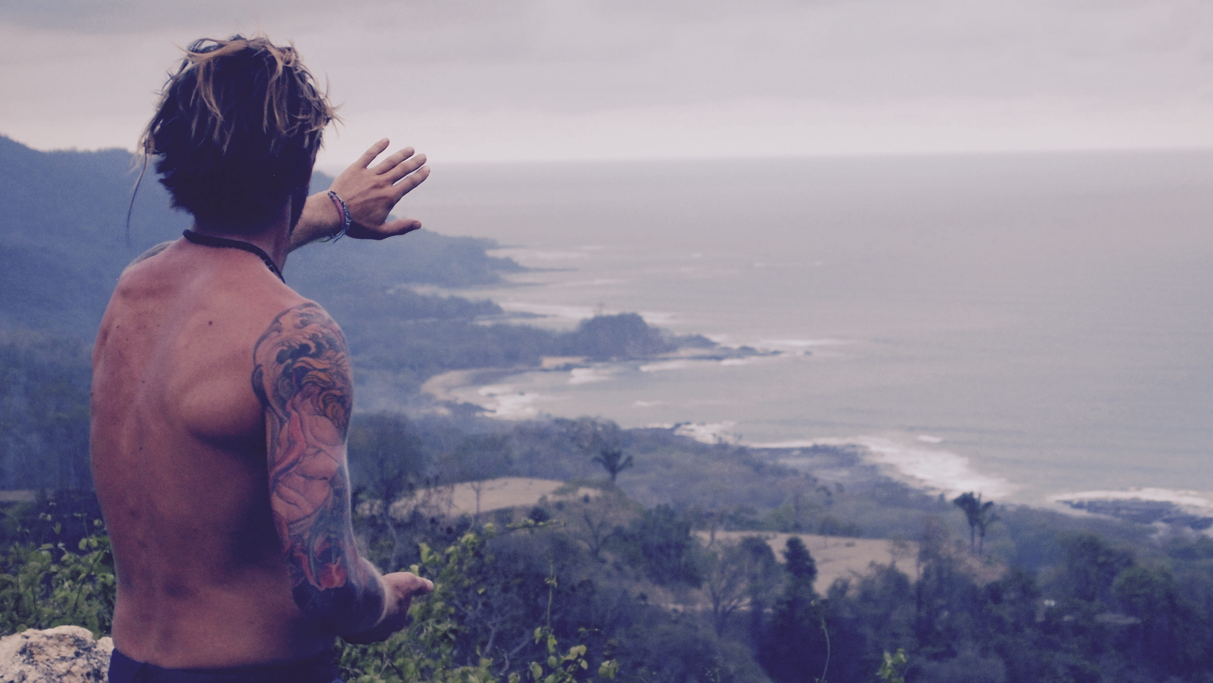 costa rica, guanacasta, sky, serenity, adult, leisure activity, pura vida, landscape, scenics - nature, beach, young adult, non-urban scene, shirtless, HD Wallpaper
