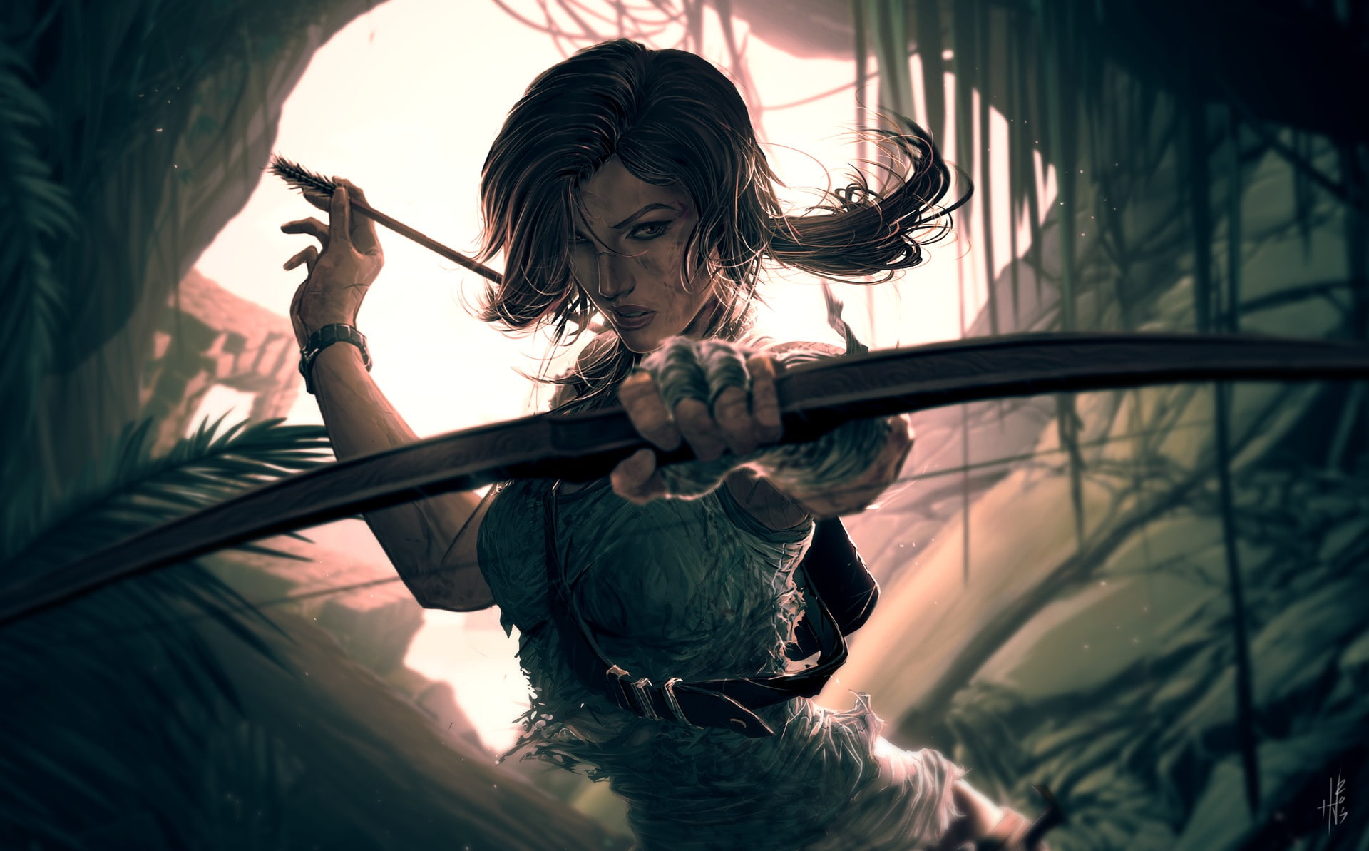 Lara, 1080P, Lara Croft, Characters, Hue Vang, by Hue Vang, Tomb Raider, HD Wallpaper