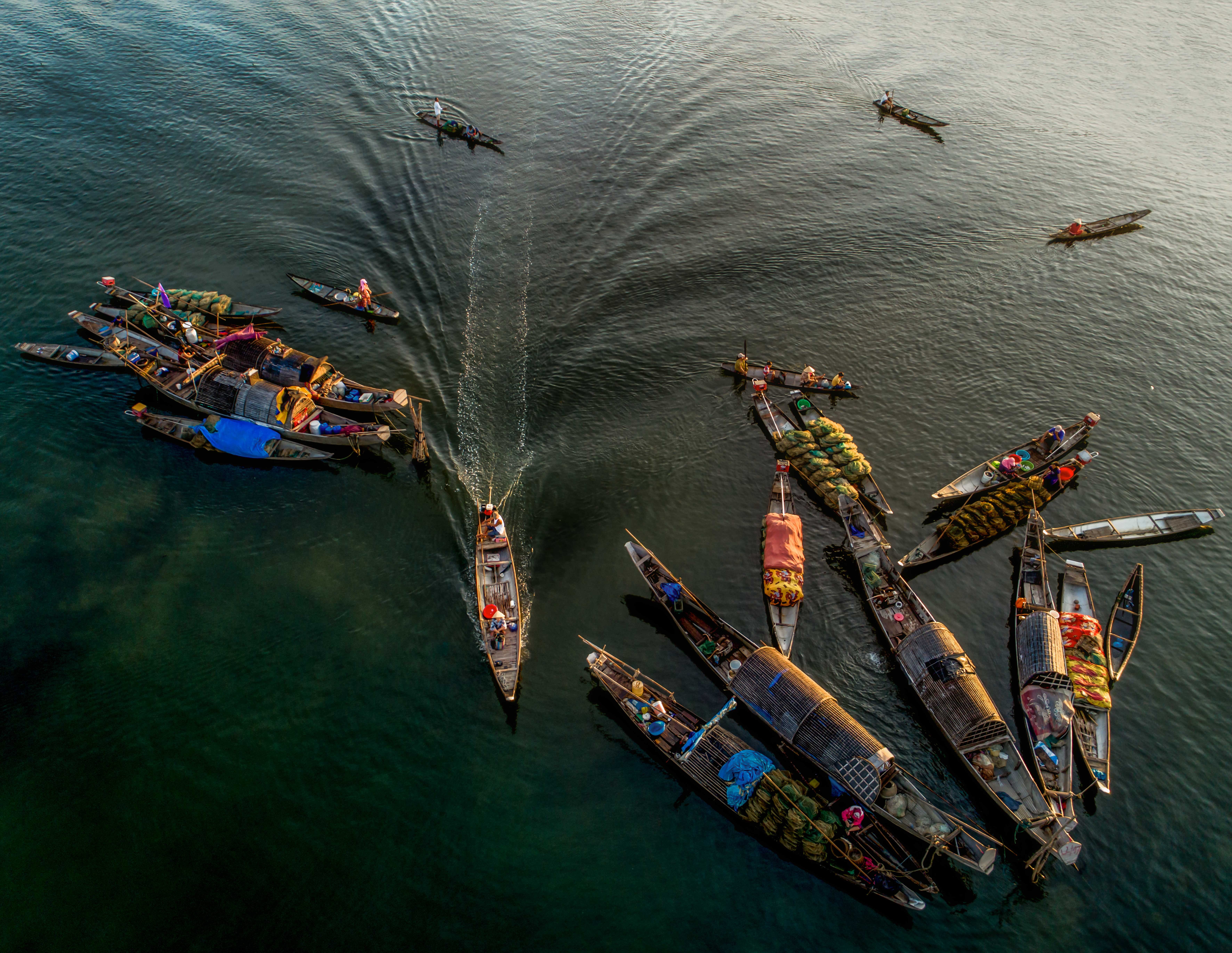 no people, dam chuon, nature, day, sea, travel, hue, water, 5K, mode of transportation, body, assorted, outdoors, ship, scenics - nature, high angle view, HD Wallpaper