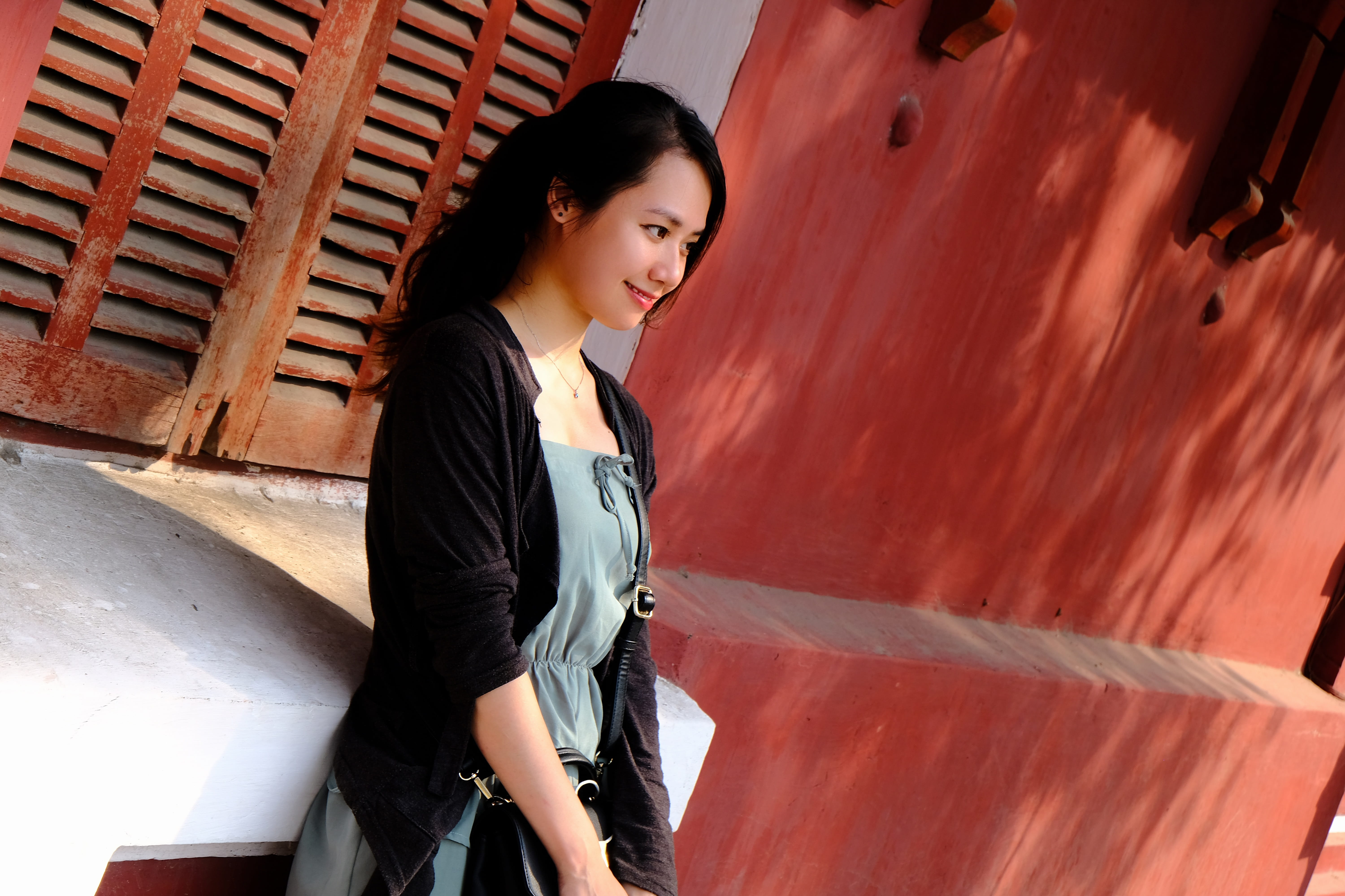 vietnam, side view, 5K, hue city, one person, asian, beautiful woman, girl, hairstyle, adult, casual clothing, lifestyles, young women, portrait, windows, HD Wallpaper