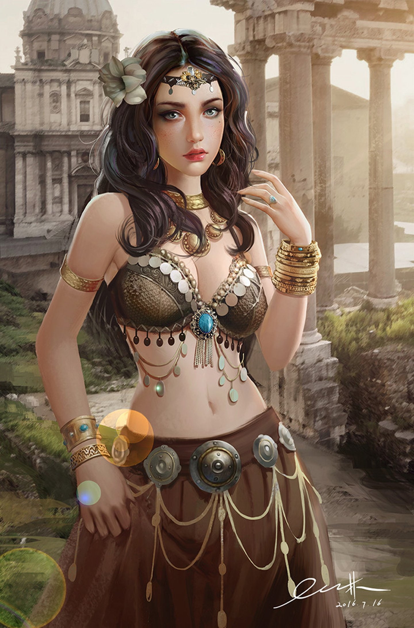 girl, original, kailin-hu, artstation, 1080P, fantasy, beautiful, Phone HD Wallpaper