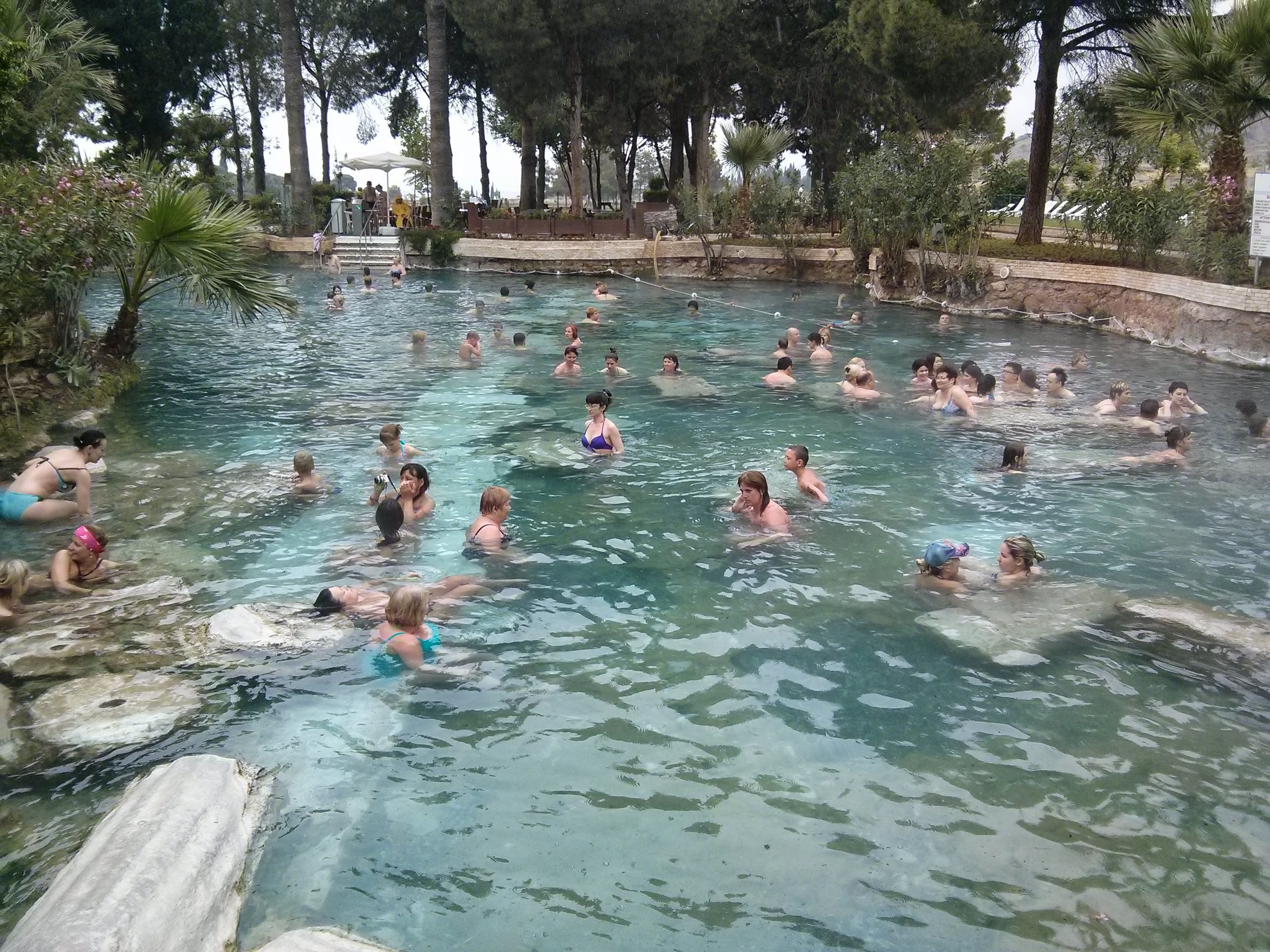 swimming, outdoors, trip, columns, men, leisure activity, aphrodisias, swimming pool, large group of people, day, turkey, women, plant, real people, water, HD Wallpaper