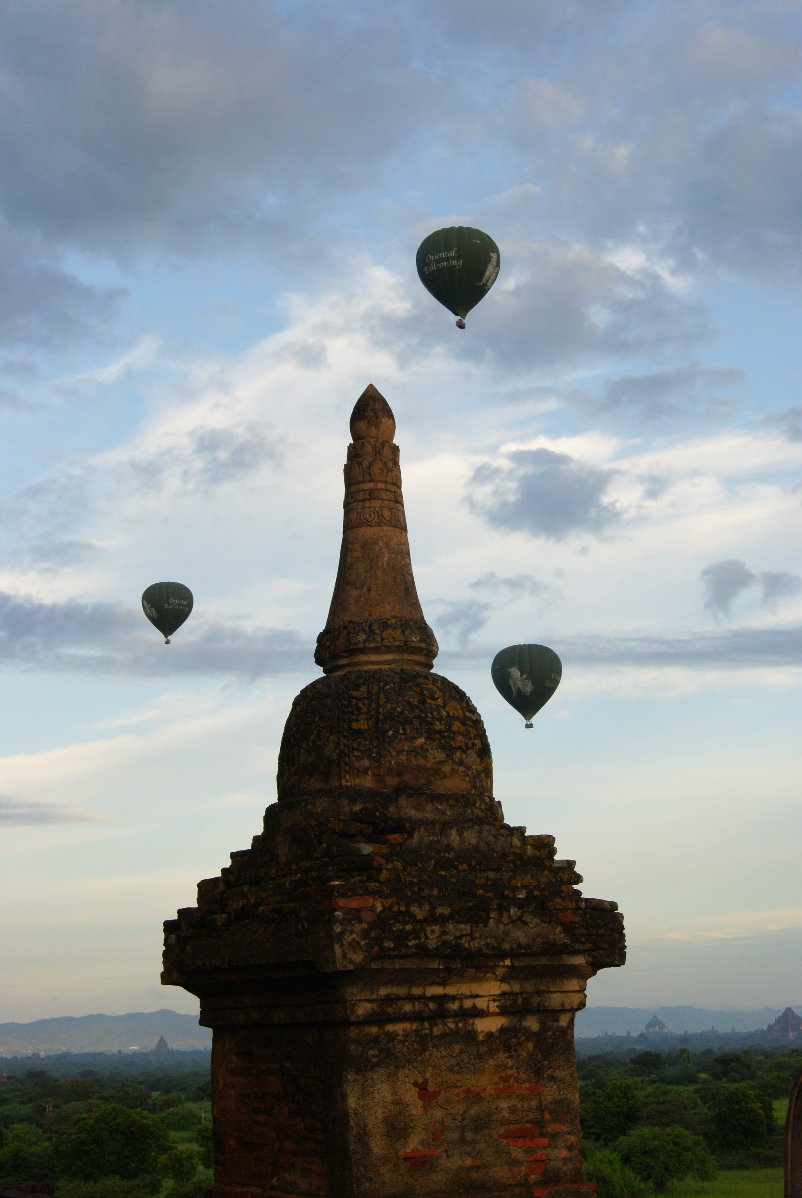 bagan, hot air balloon, the past, Asia, low angle view, burma, ancient, sunset, destination, old ruin, ancient civilization, famous, sunrise, morning, southeast, Phone HD Wallpaper