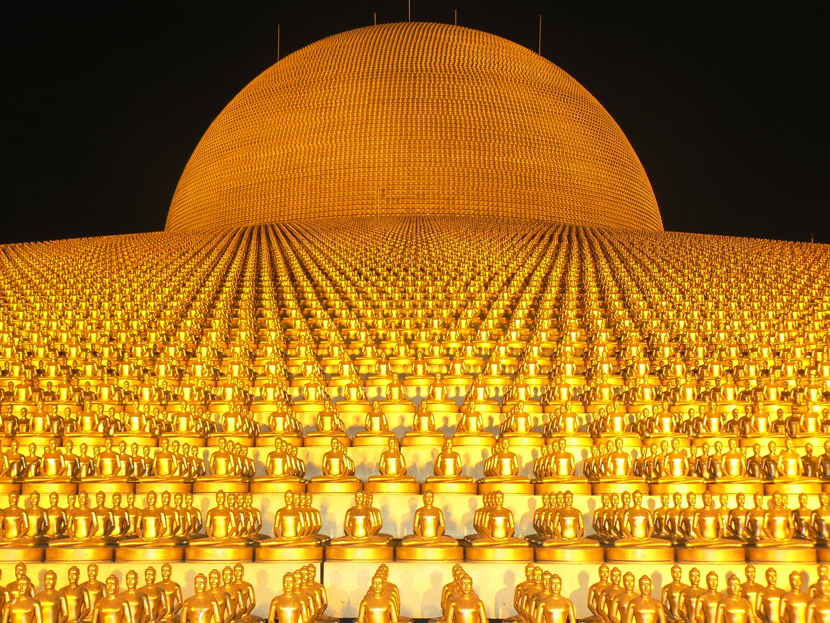 architecture, spirituality, 2K, art and craft, phra dhammakaya, more than, religion, dhammakaya movement, city, budhas, thai, travel destinations, built structure, HD Wallpaper