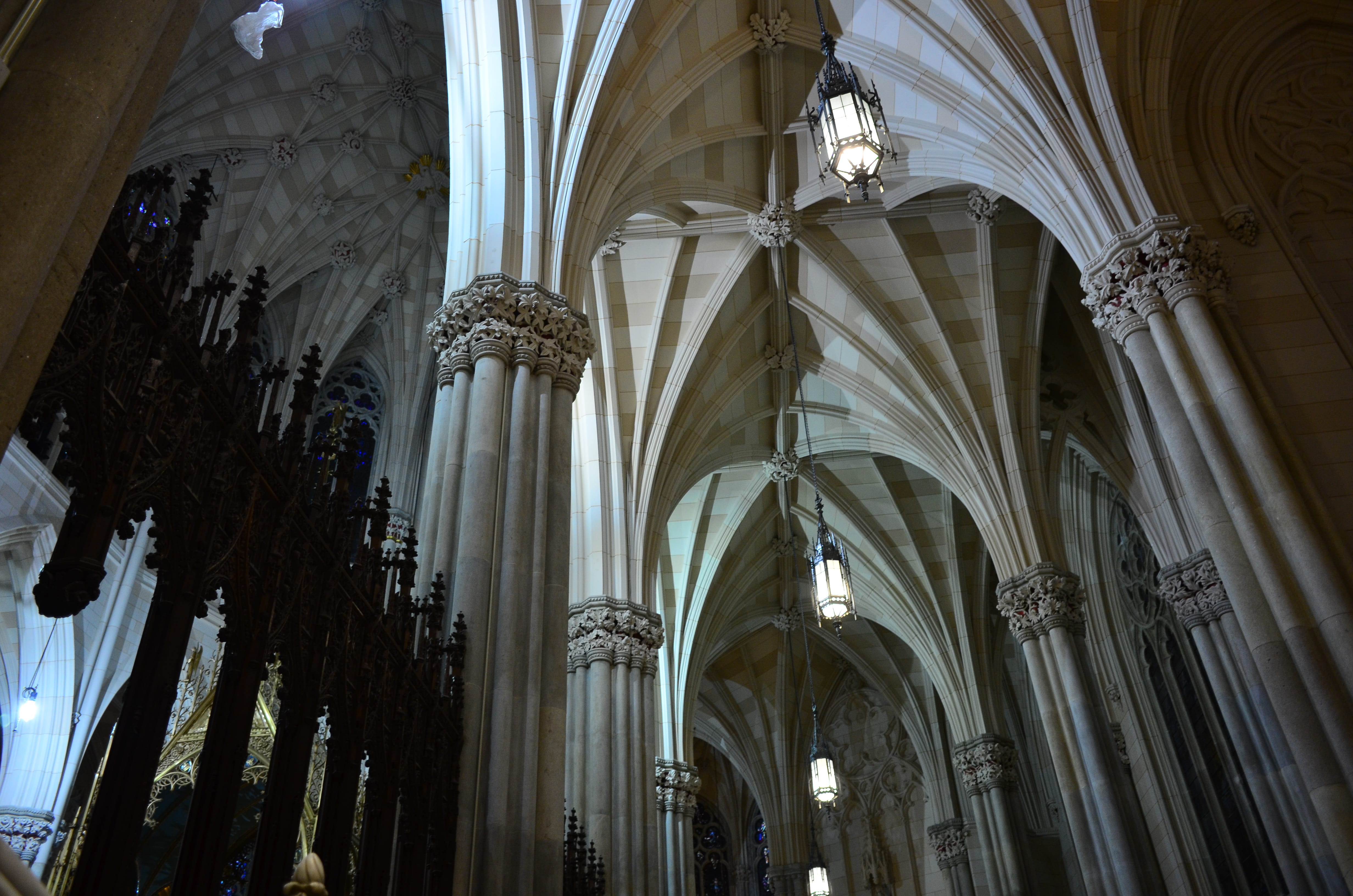 united states, colonnade, place of worship, religion, architecture and art, low angle view, belief, architecture, the past, no people, manhattan, saint patricks cathedral, HD Wallpaper