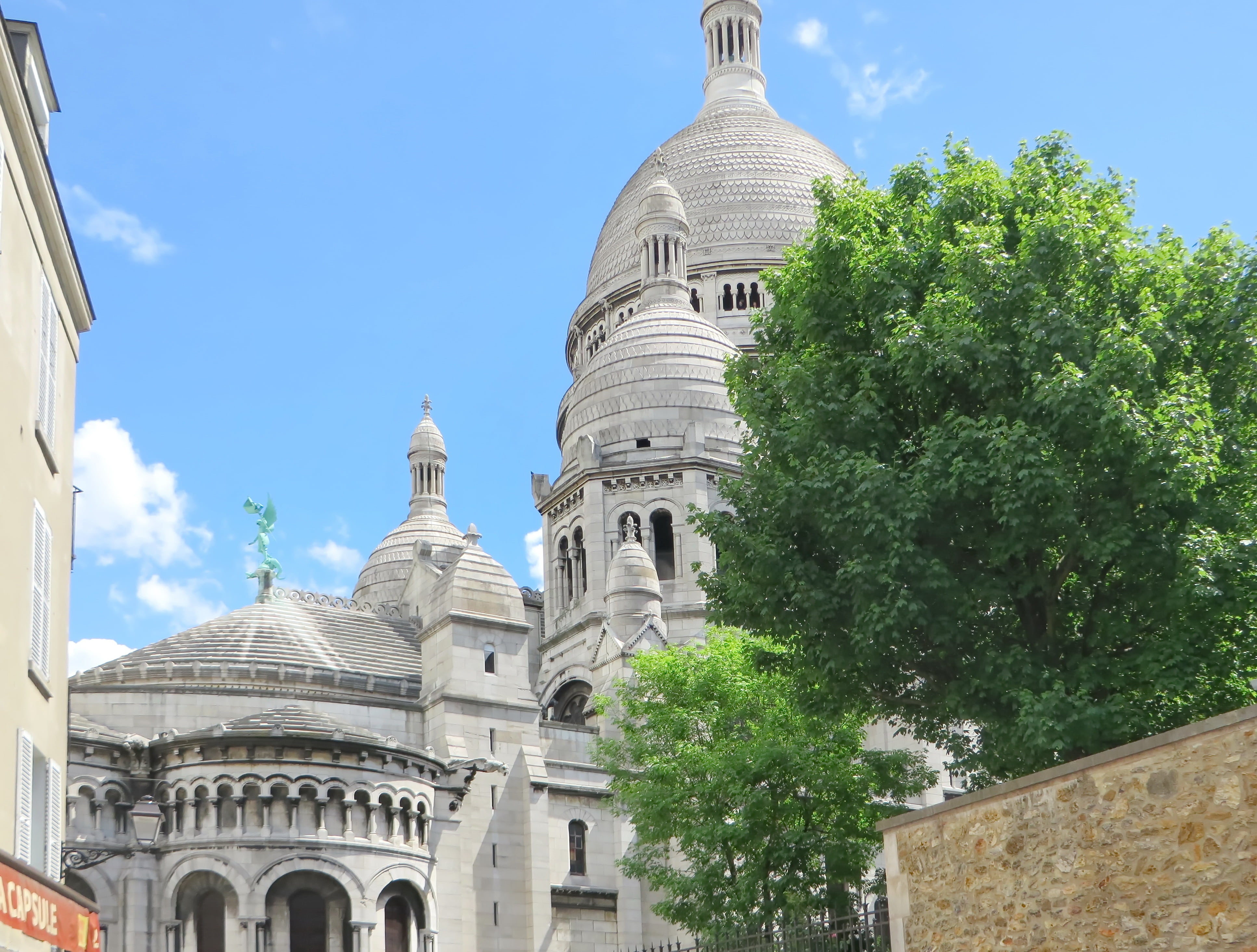 tree, dome, built structure, history, building exterior, paris, famous Place, tourism, travel destinations, low angle view, outdoors, belief, basilica, HD Wallpaper