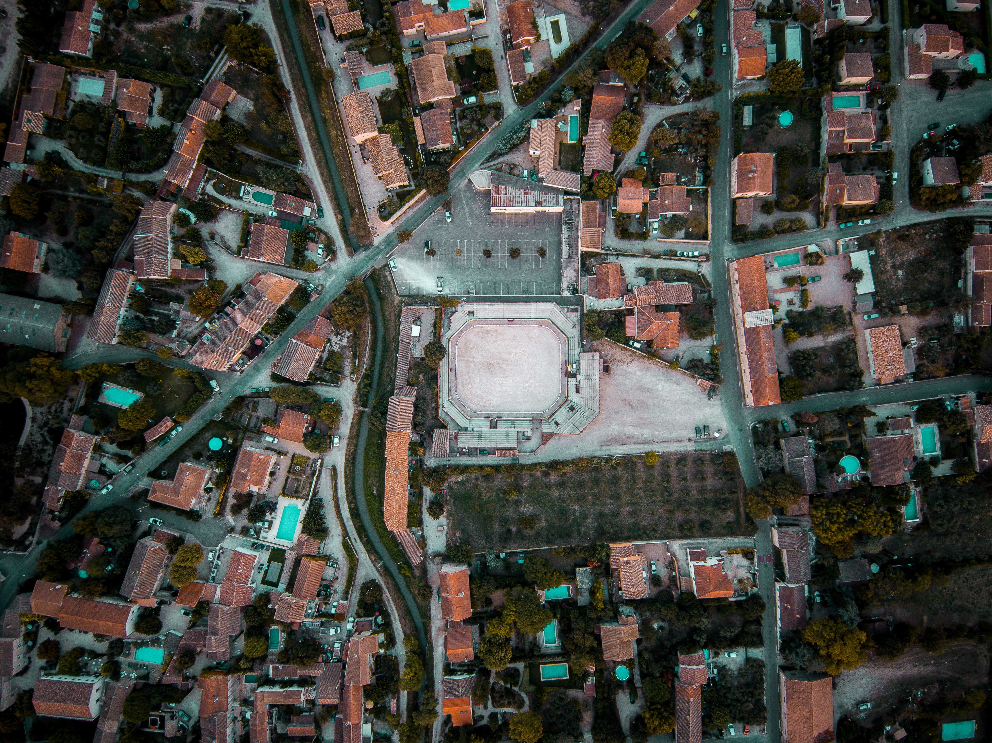 bird, streets, s, rooftops, drone view, houses, brown, 4K, wroclaw, view, high Angle View, city, car, urban Scene, mid-Air, town, street view, from above, HD Wallpaper