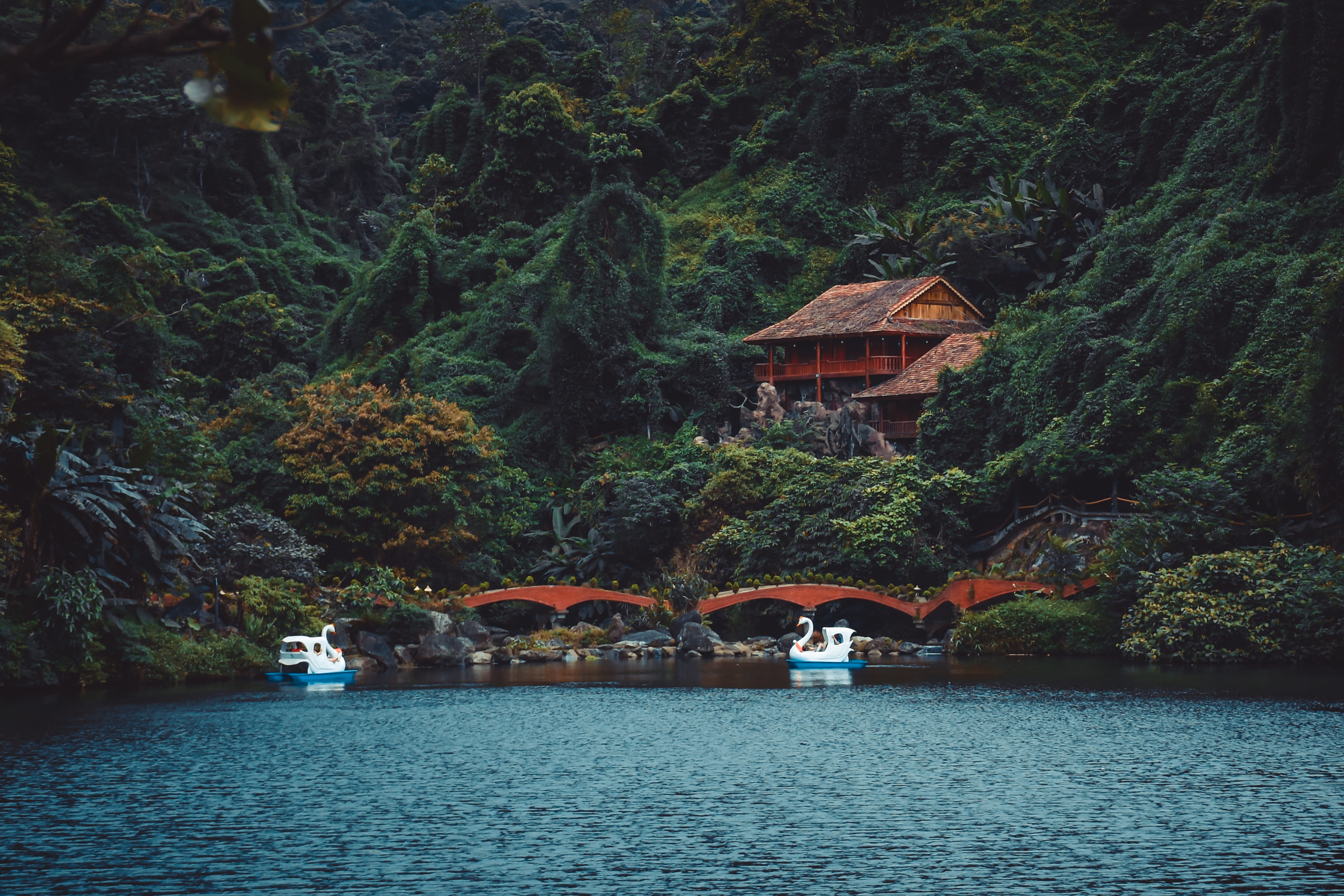 scenics - nature, building, beauty in nature, nature, architecture, building exterior, transportation, vietnam, house, growth, nautical vessel, water, day, HD Wallpaper