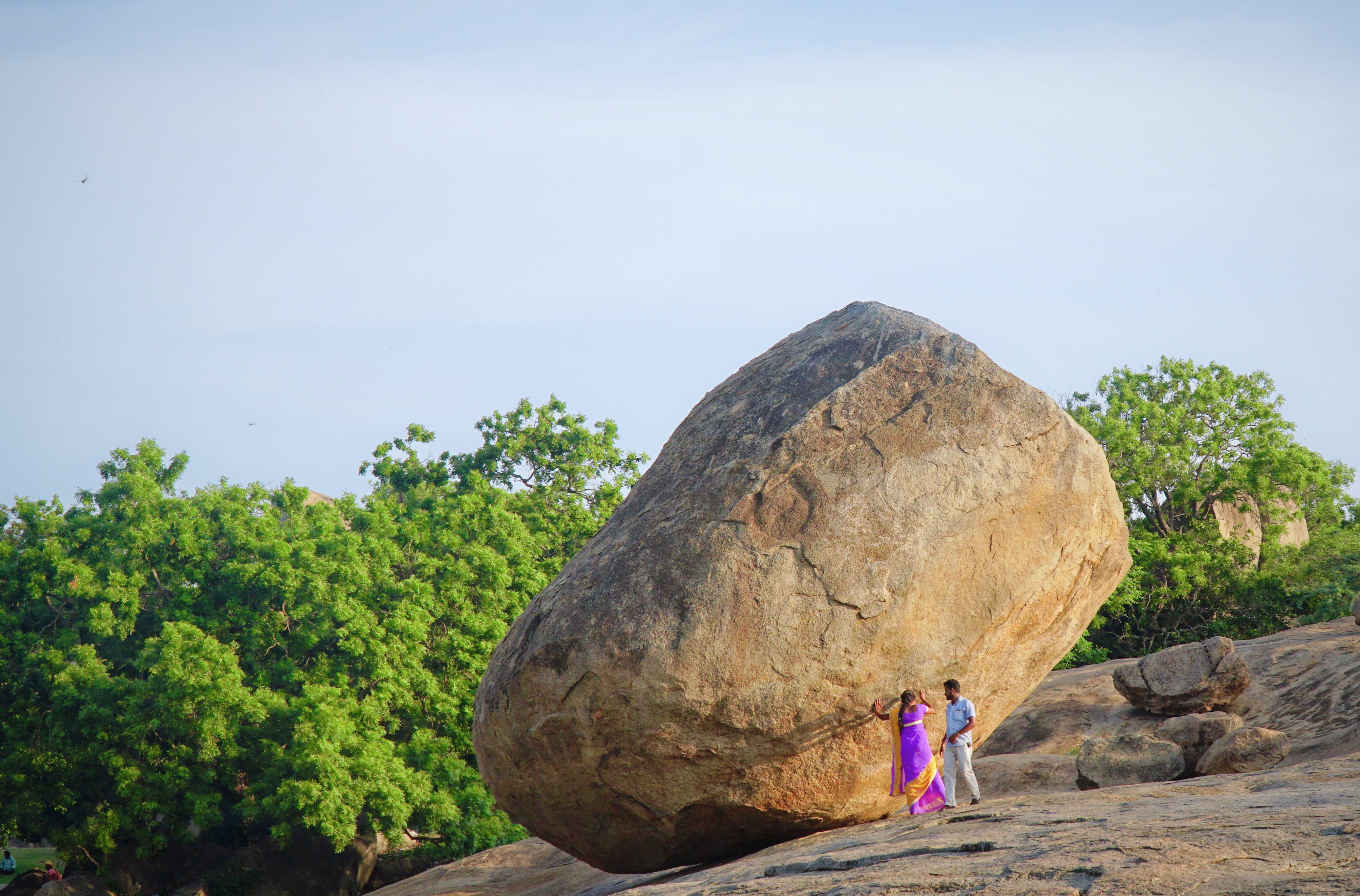 leisure activity, vacations, real people, sky, chennai, tree, 4K, outdoors, one person, rock, solid, standing, plant, land, india, lifestyles, trip, nature, HD Wallpaper