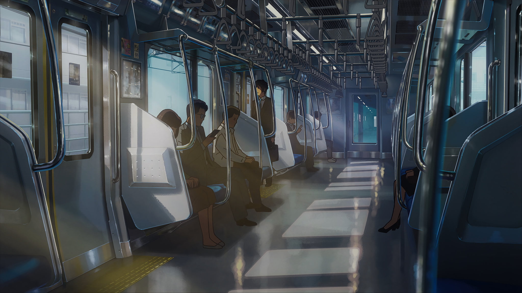 1080P, Your Name, train, Kimi no Na Wa, anime, landscape, HD Wallpaper