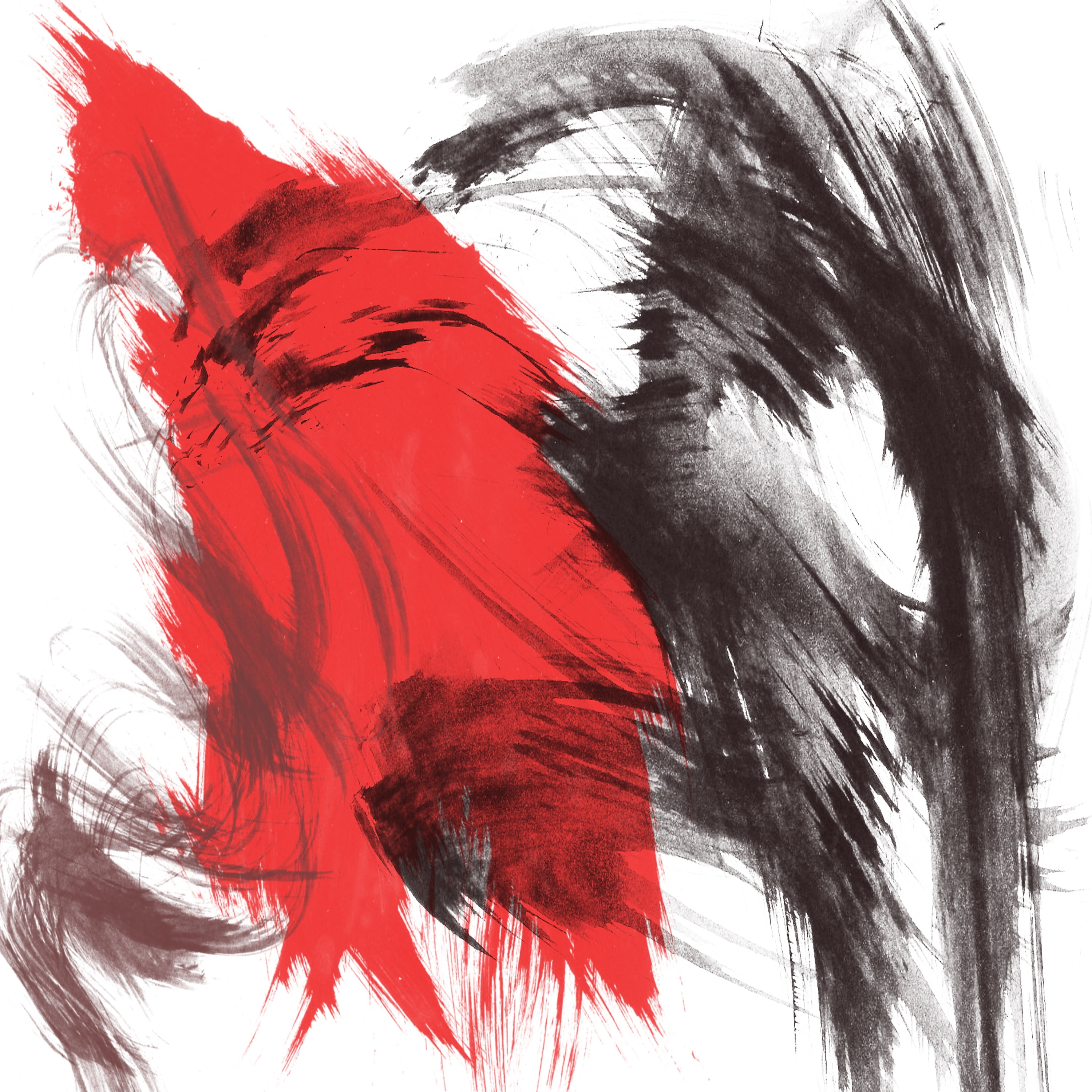 creativity, brush stroke, sky, stucture, hairstyle, studio shot, saturated color, painted image, painting, black, nature, tree, abstract, red, close-up, Phone HD Wallpaper