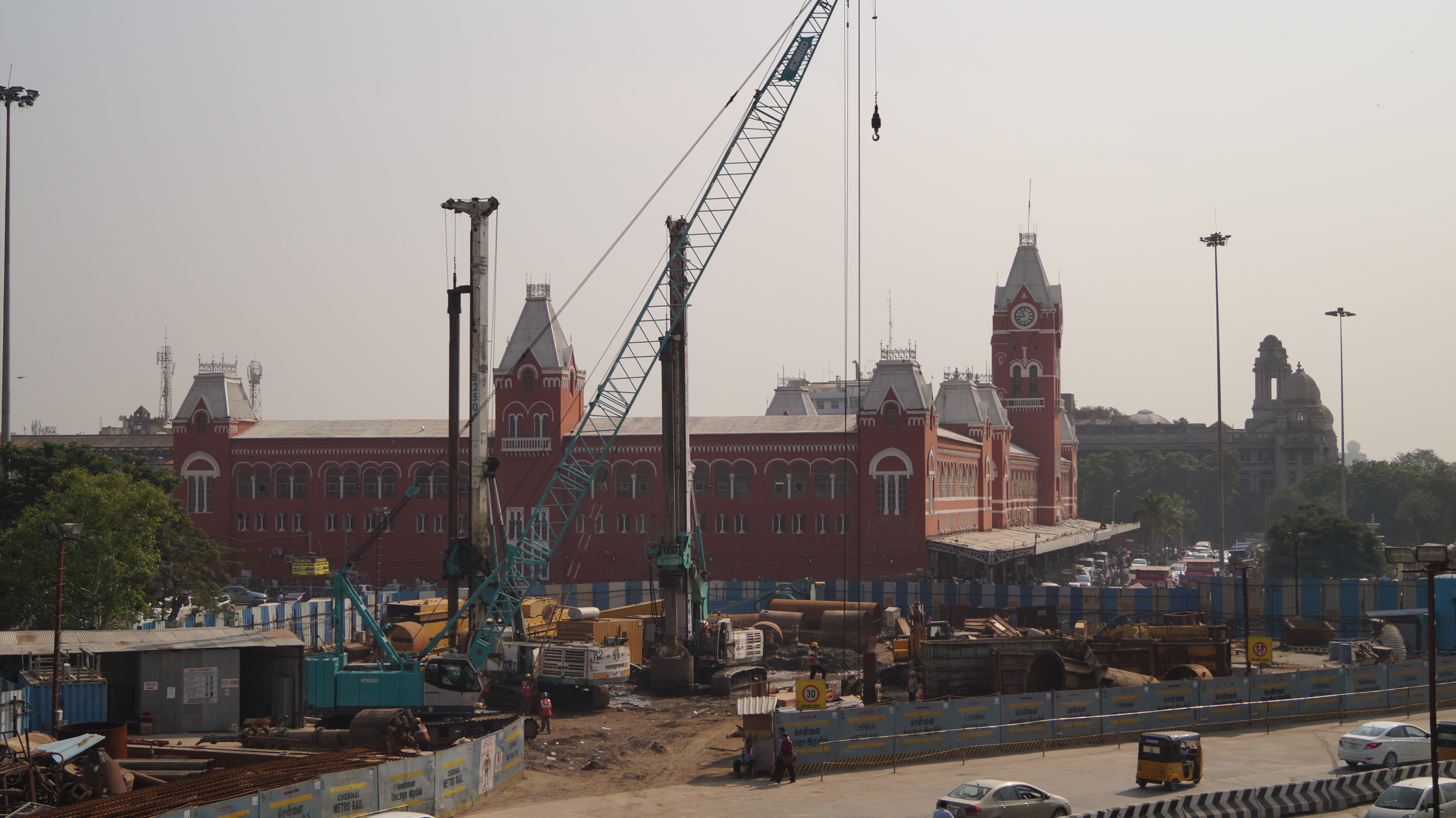 development, train station, station, crane - construction machinery, architecture, building exterior, industry, sky, 5K, building, travel destinations, HD Wallpaper