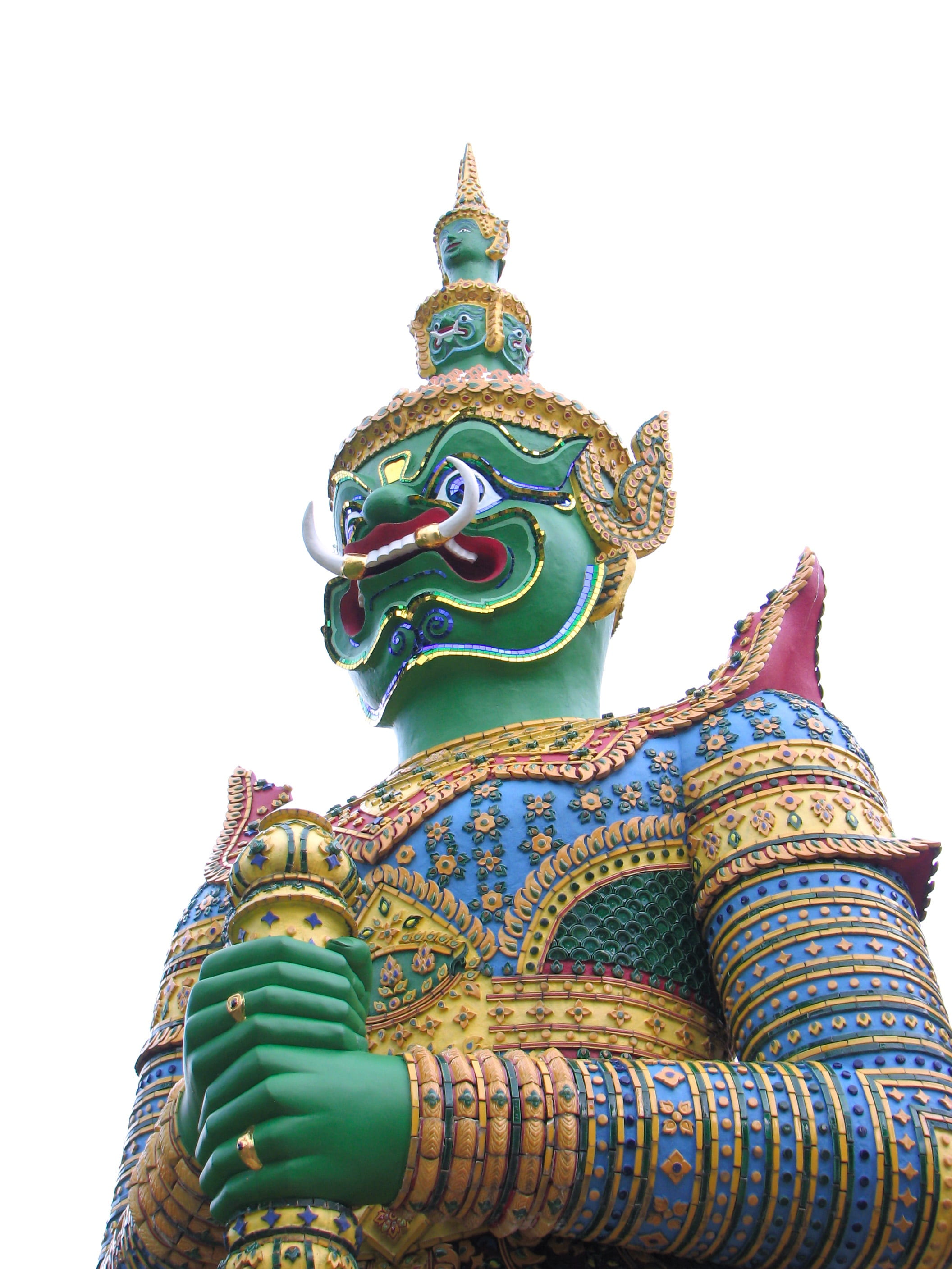 representation, giant, place of worship, faith, wat arun, demon - fictional character, male likeness, religion, building, 2K, sculpture, art and craft, Phone HD Wallpaper