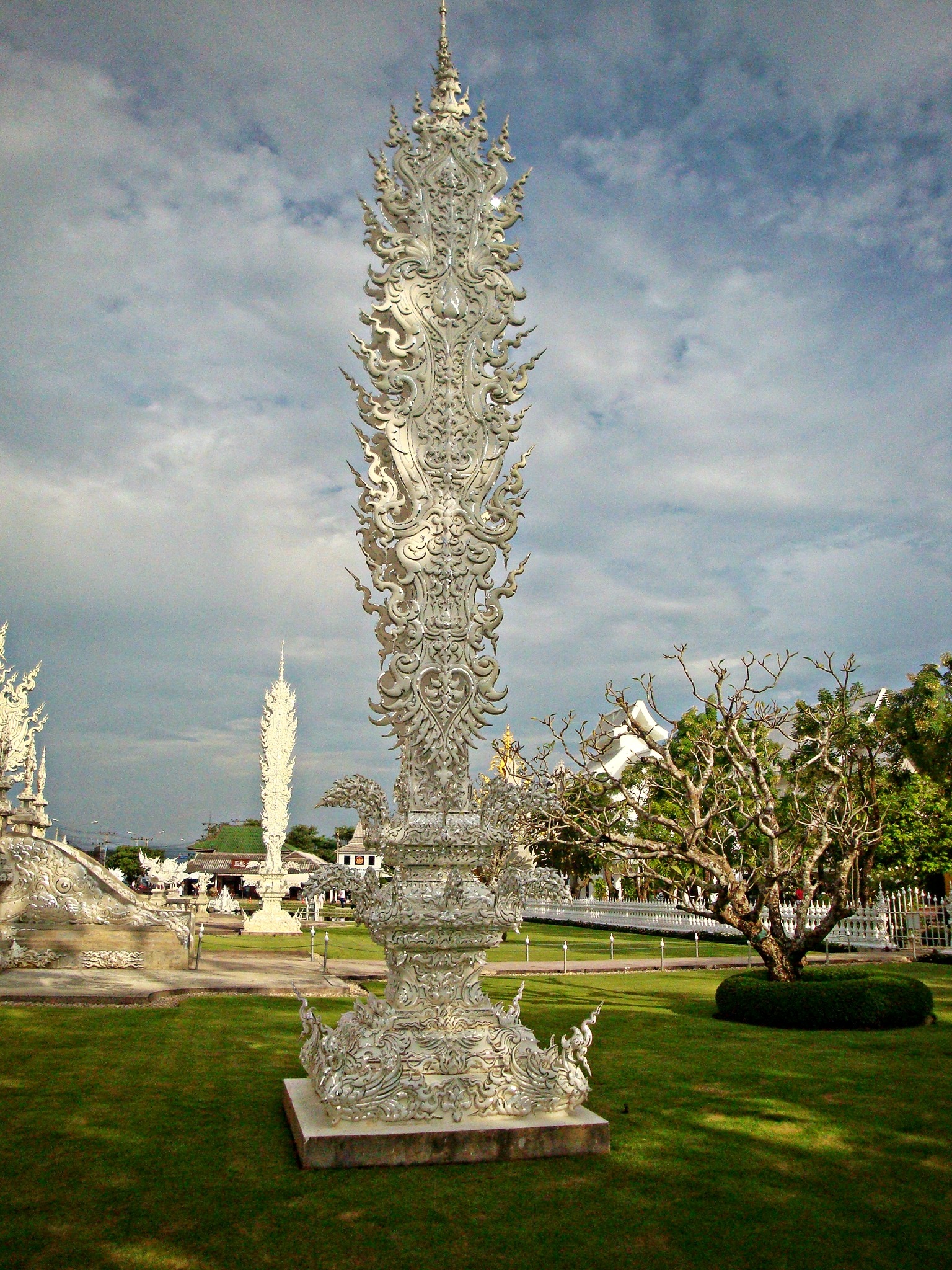 human representation, the white temple, 1080P, cloud - sky, thailand, built structure, chiang rai, tranquility, chiang rai province, wat rong khun, day, Phone HD Wallpaper