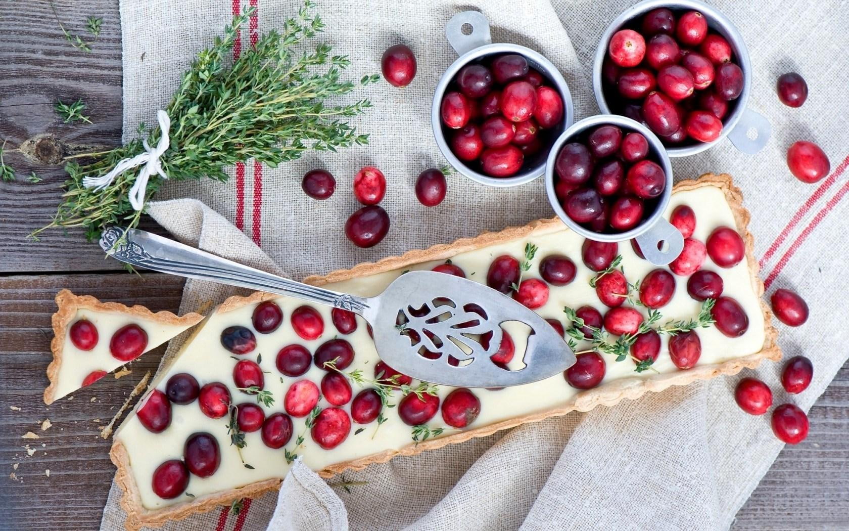 food, dessert, cranberries, berries, 720P, cake, HD Wallpaper