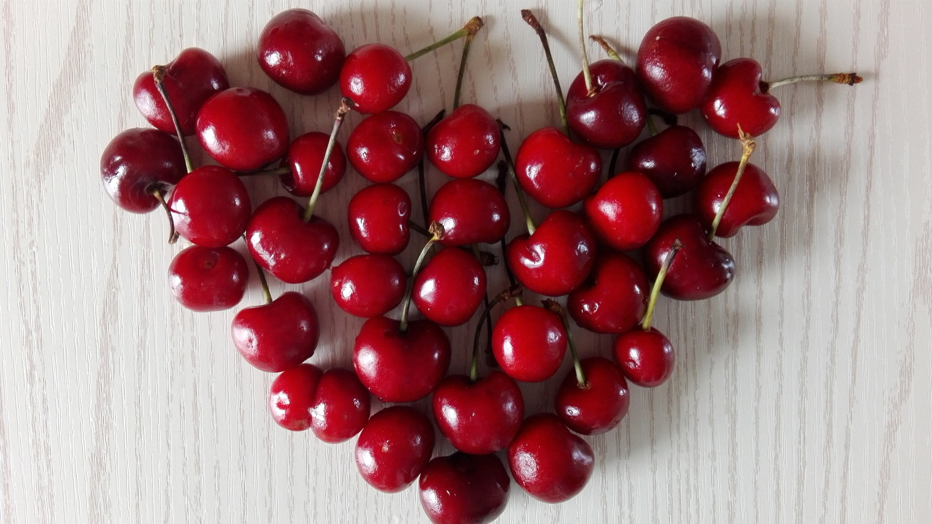 Hearts, Red, Love, Fruit, close, Cherries, 4K, HD Wallpaper