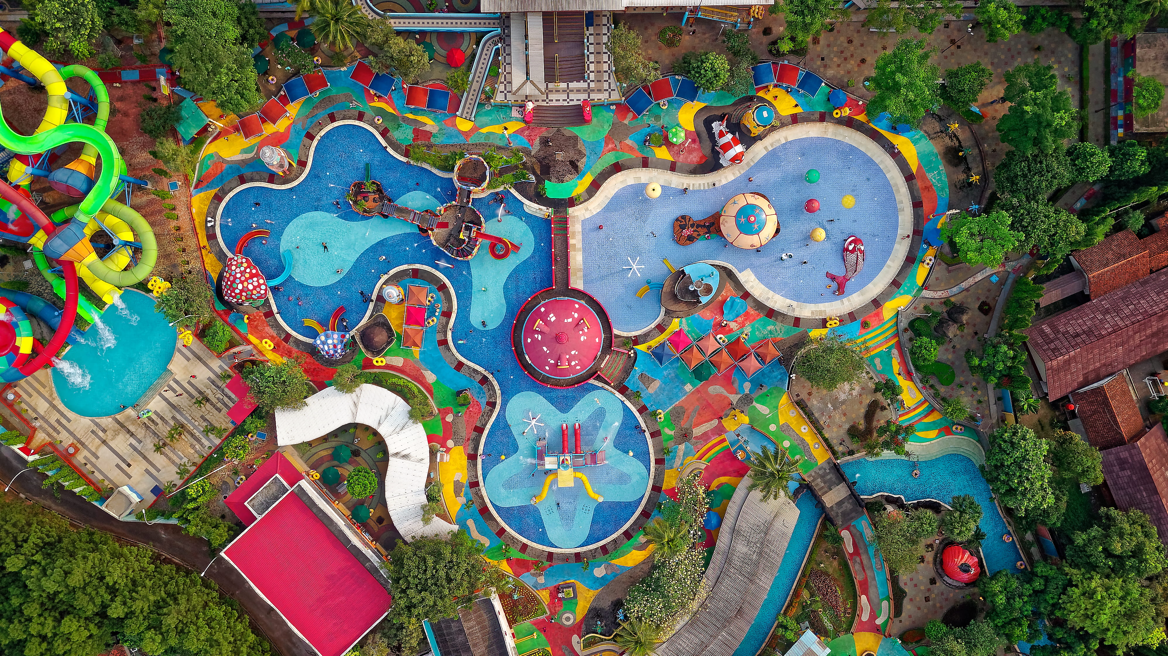 creativity, colorful, painting, s, symbol, high angle shot, design, artistic, 4K, nature, day, water, pattern, building exterior, bird, eye, art and craft, HD Wallpaper