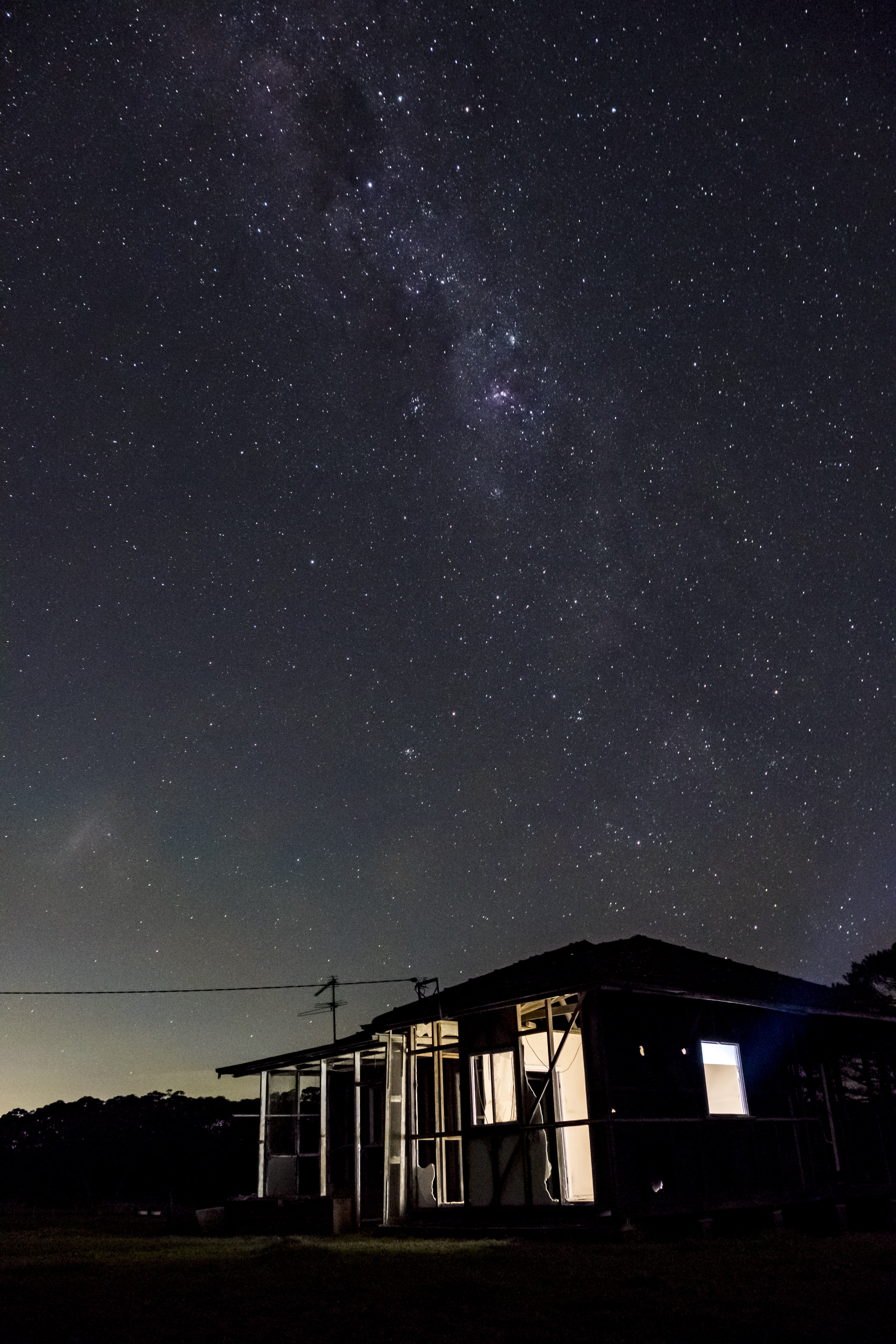 above, outdoors, star - space, 5K, architecture, iso, beauty in nature, infinity, cosmo, nebula, silhouette, nighttime, space, wooden, stars, star, house, Phone HD Wallpaper
