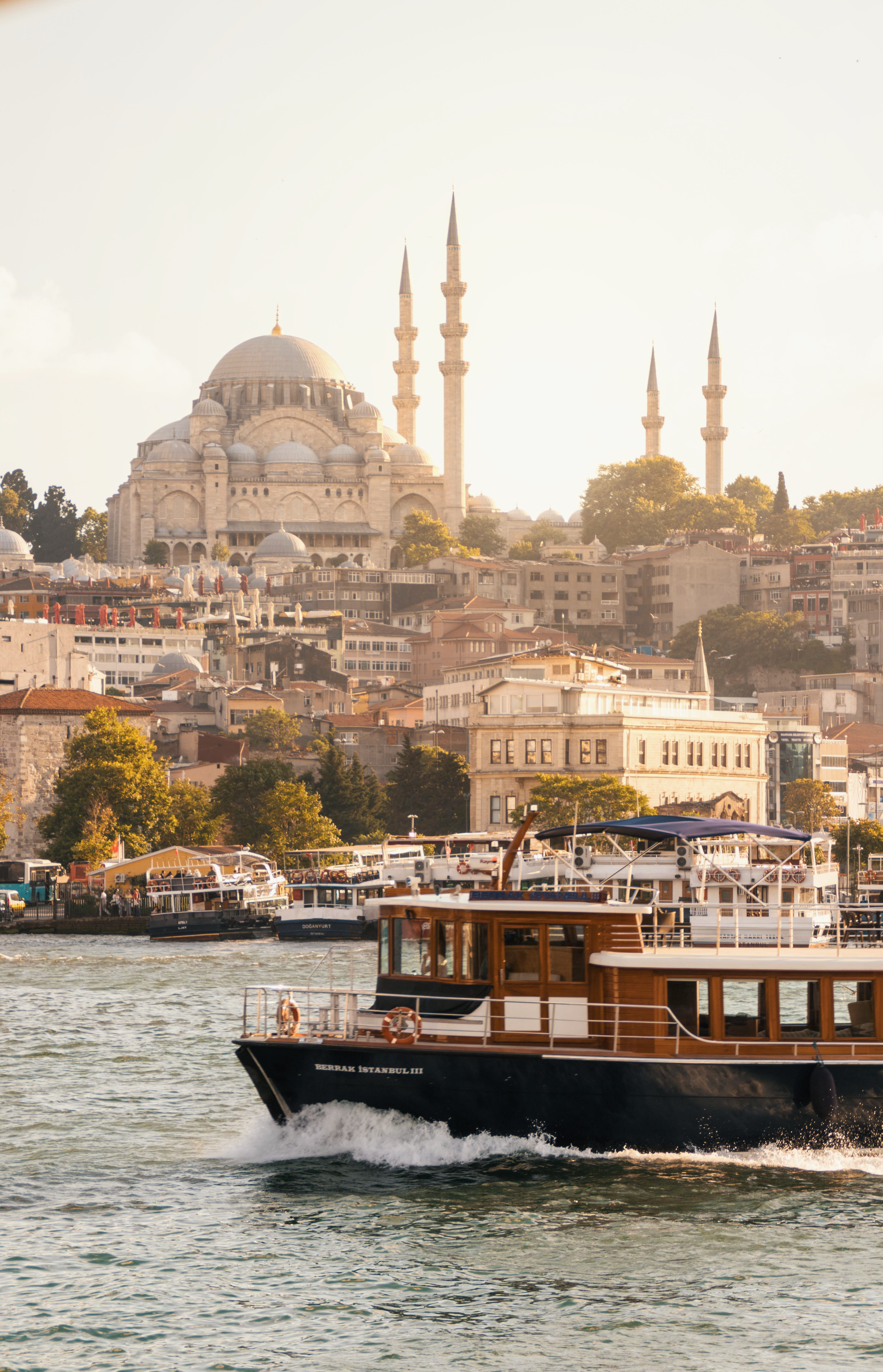 turkey, boat, building, bosphorus, karaköy, mode of transportation, nature, river, architecture, cityscape, europe, sky, water, built structure, middle east, Phone HD Wallpaper