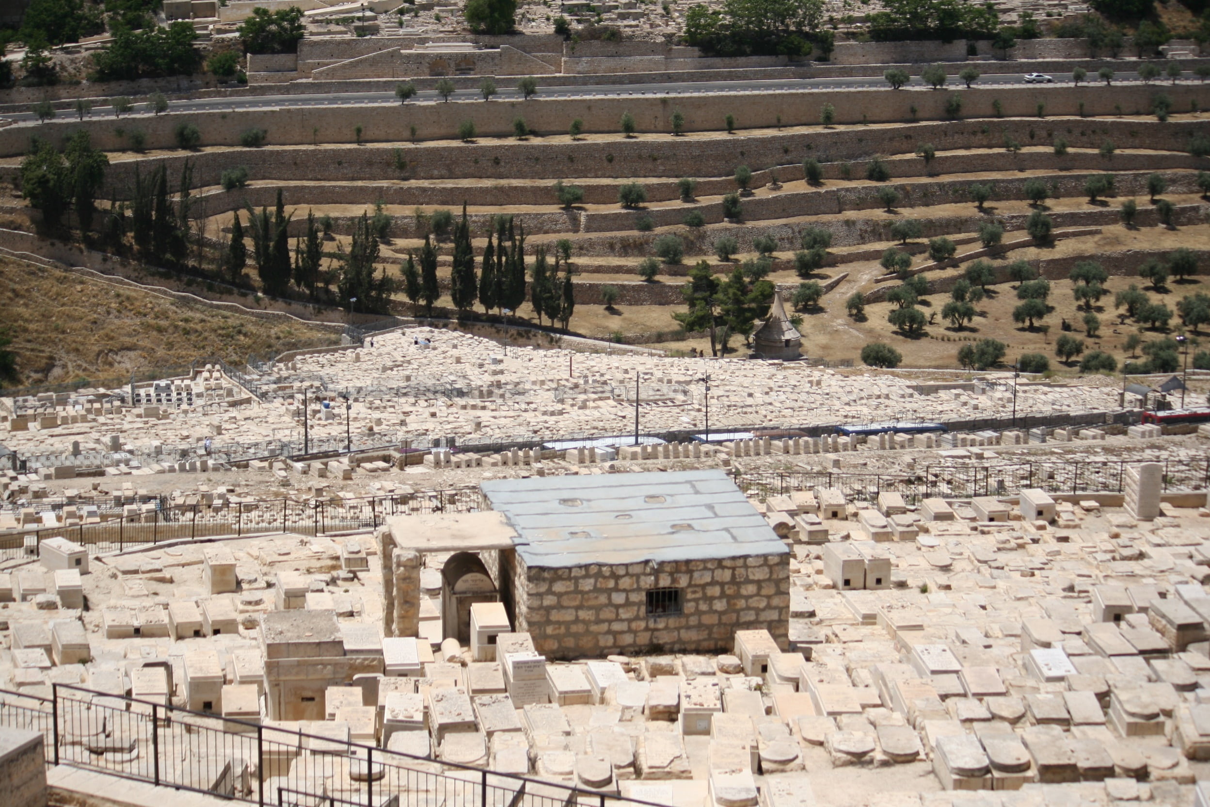 nature, memorial, built structure, high angle view, mount of olives, 1080P, holy, famous Place, no people, cultures, ancient, travel destinations, tourism, HD Wallpaper