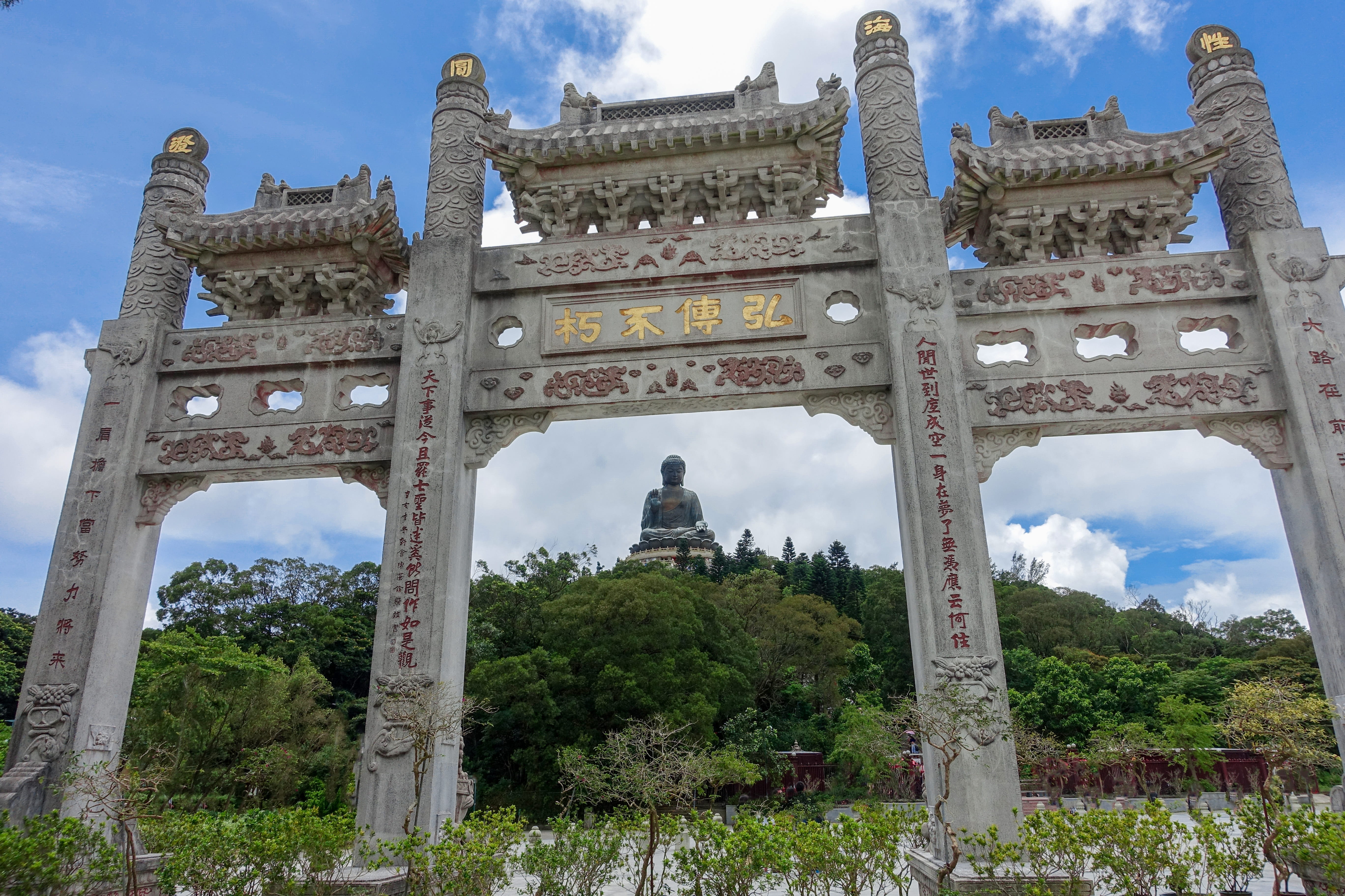 travel, architectural column, archaeology, place of worship, hong kong, the past, arch, buddha, low angle view, outdoors, ancient civilization, tourism, HD Wallpaper