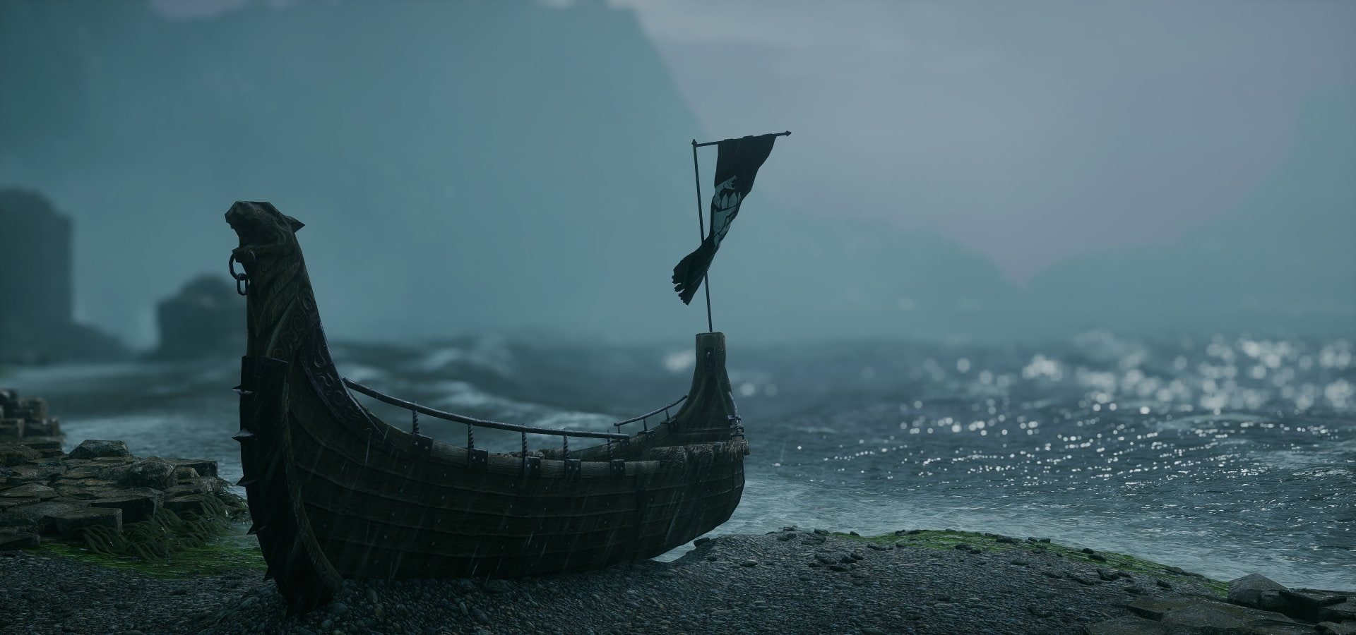 Dragon Age: Inquisition, Dragon Age, Sea, Shore, Rain, 1080P, Boat, HD Wallpaper