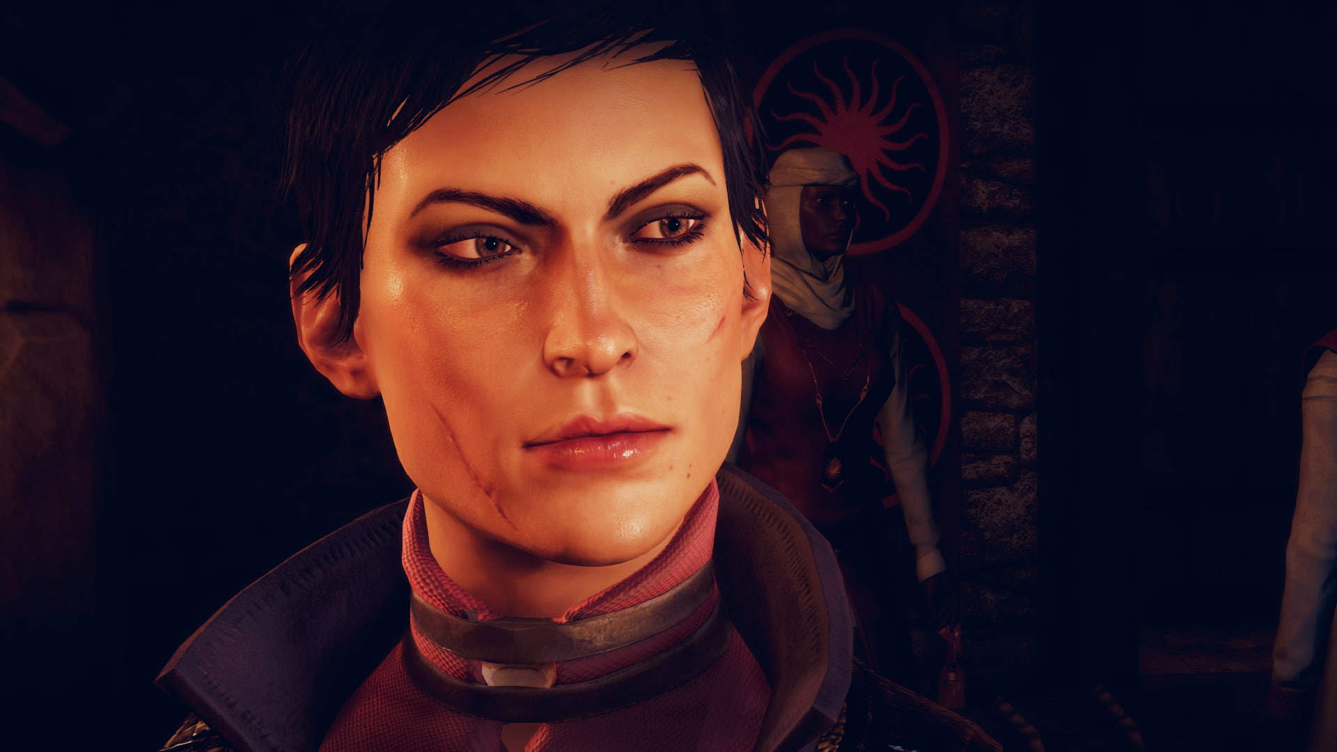 dark, 1080P, contemplation, Dragon Age Inquisition, beautiful woman, hairstyle, women, real people, beauty, lifestyles, one person, video games, adult, HD Wallpaper