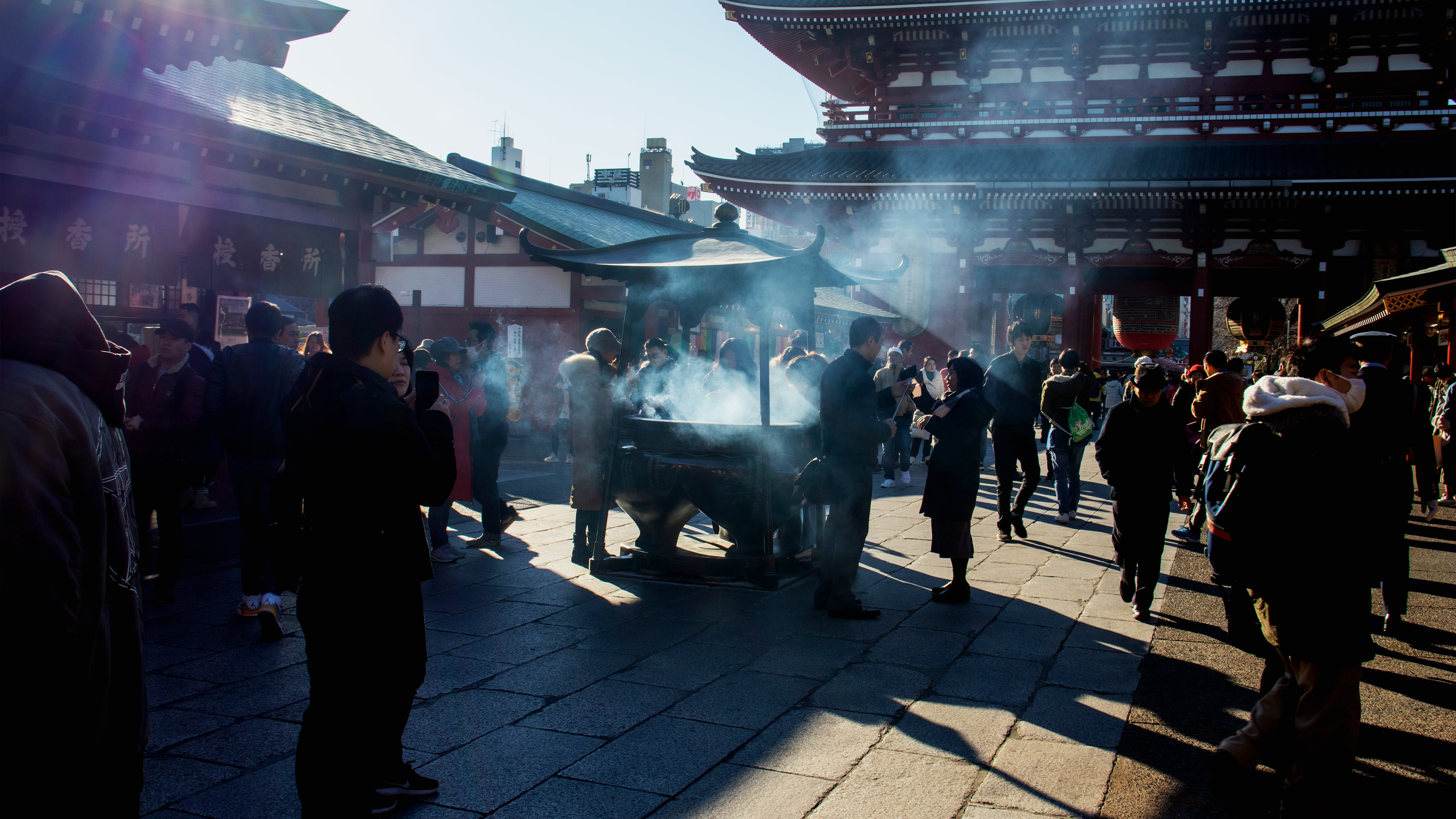temple, insence, Senso-ji, Tokyo, 4K, people, Japan, HD Wallpaper